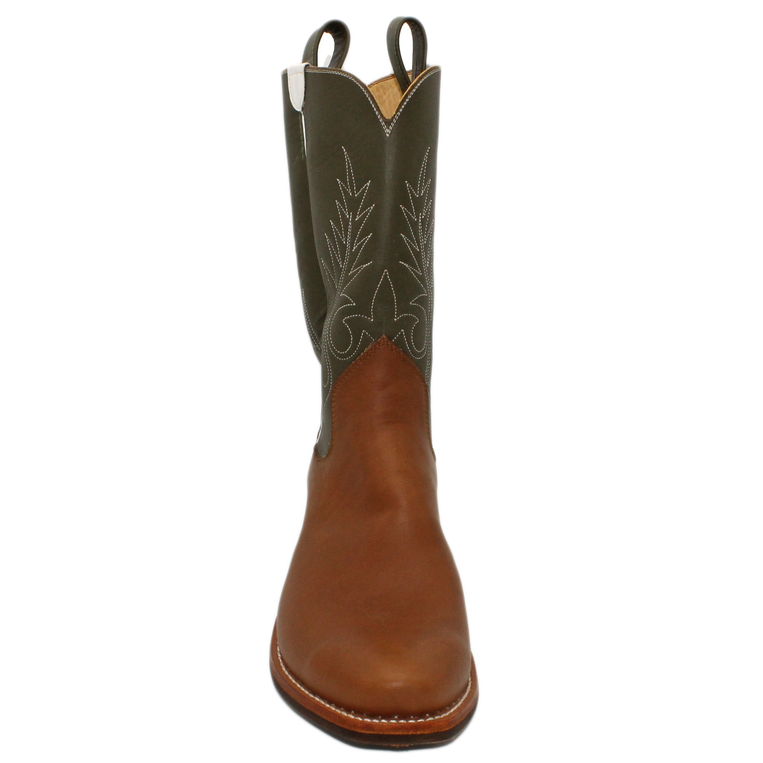 12" Forest upper w/ Beck Classic Stitching
Saddle Timberjack Steer Vamp
Regular Forties Square Toe
Slightly Tapered Heel