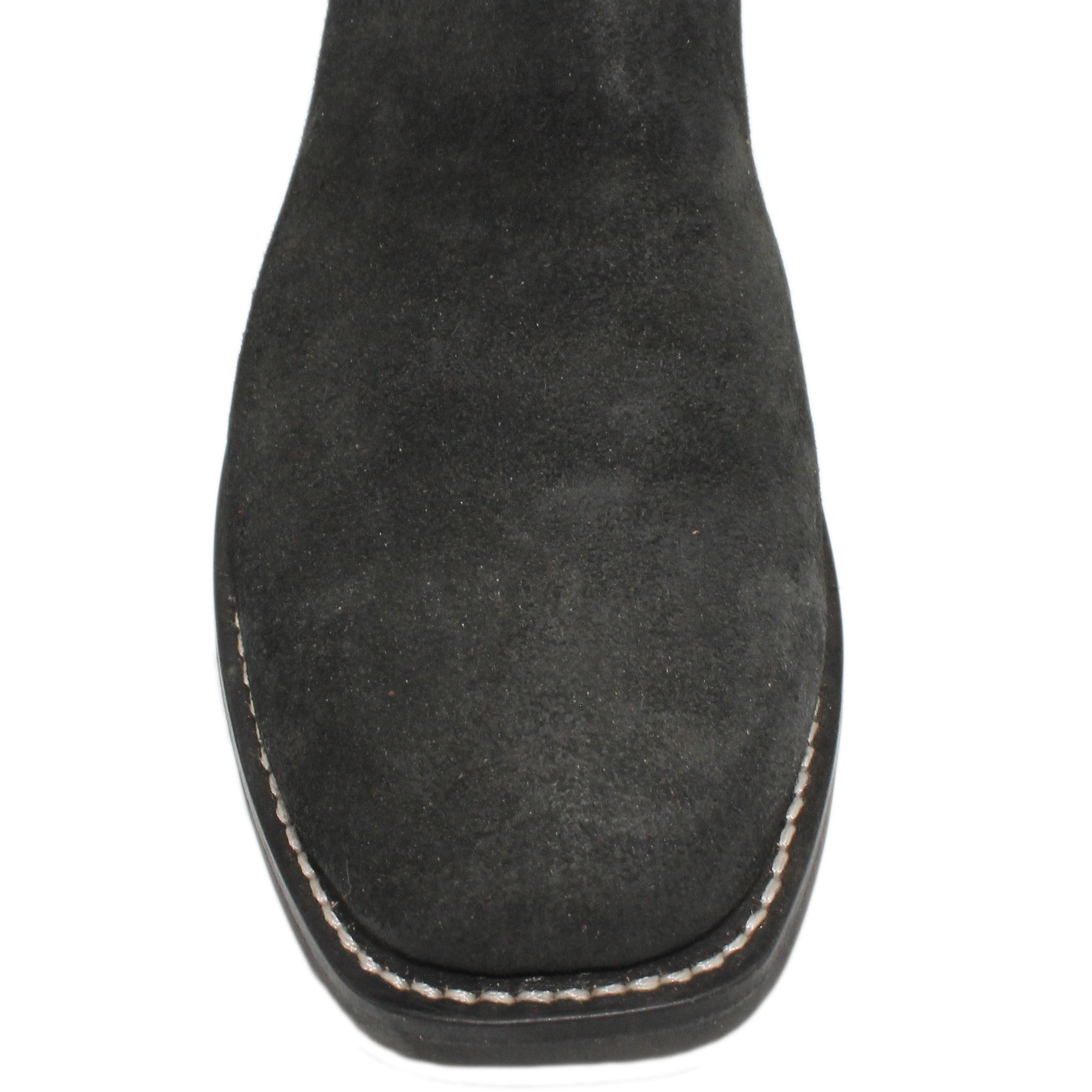 12" Blue Upper w/ Loops Stitching
Black Rough Out Steer Vamp
Wide French Toe
Slightly Tapered Heel