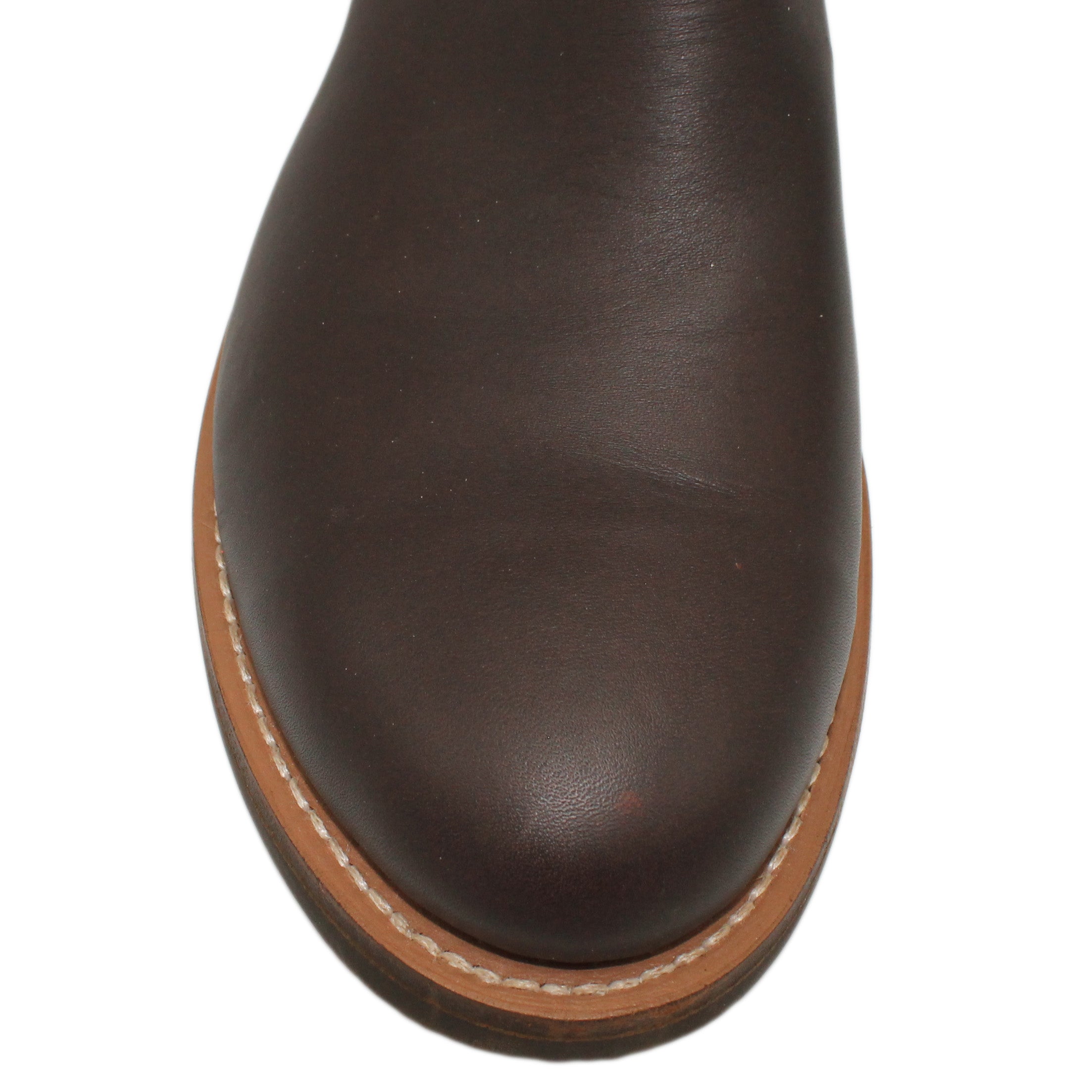 16" Blue Upper w/ Tulip Stitching
Brown Steer Vamp
Regular Round Toe
Slightly Tapered Heel