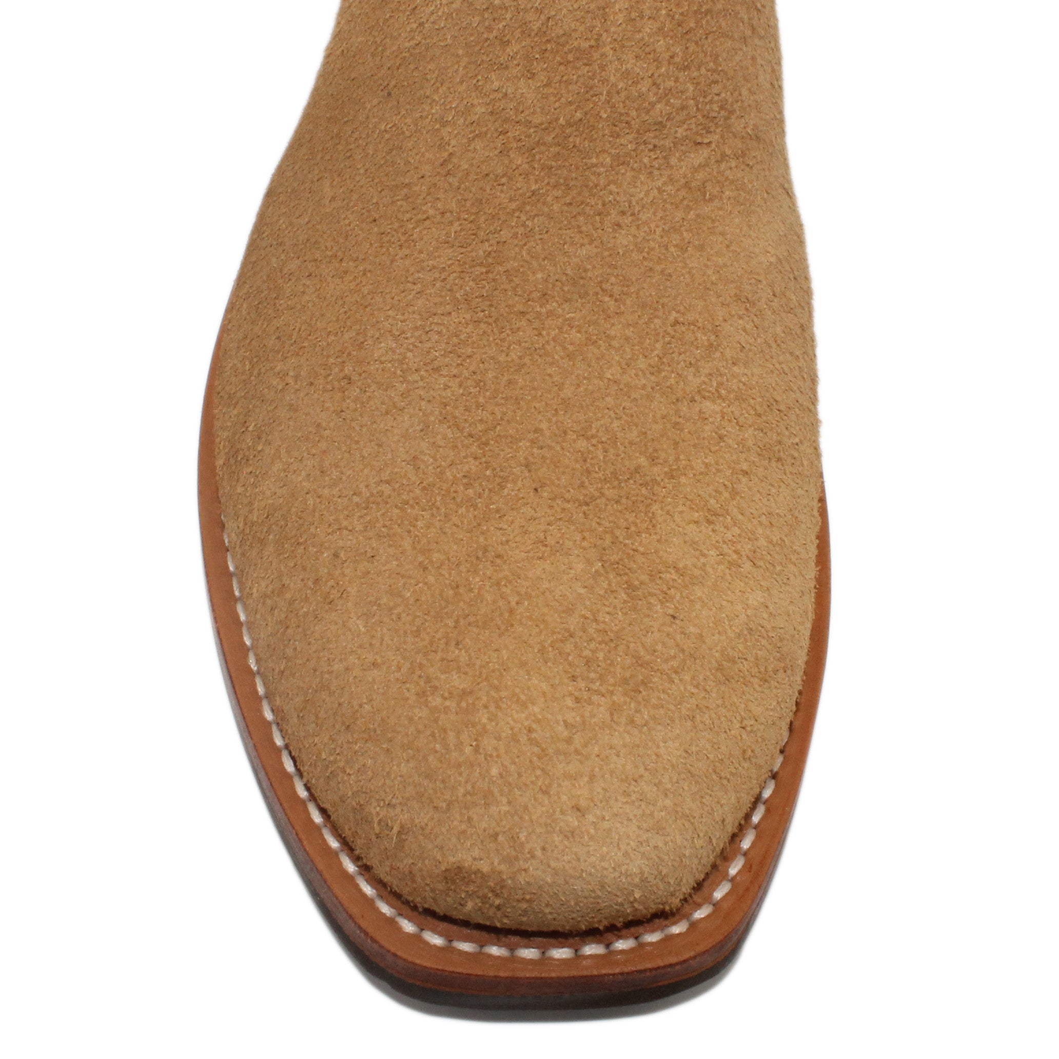 14" Blue Upper w/ Beck Classic Stitching
Buckskin Steer Rough Out Vamp
Regular Forties Square Toe
Slightly Tapered Heel