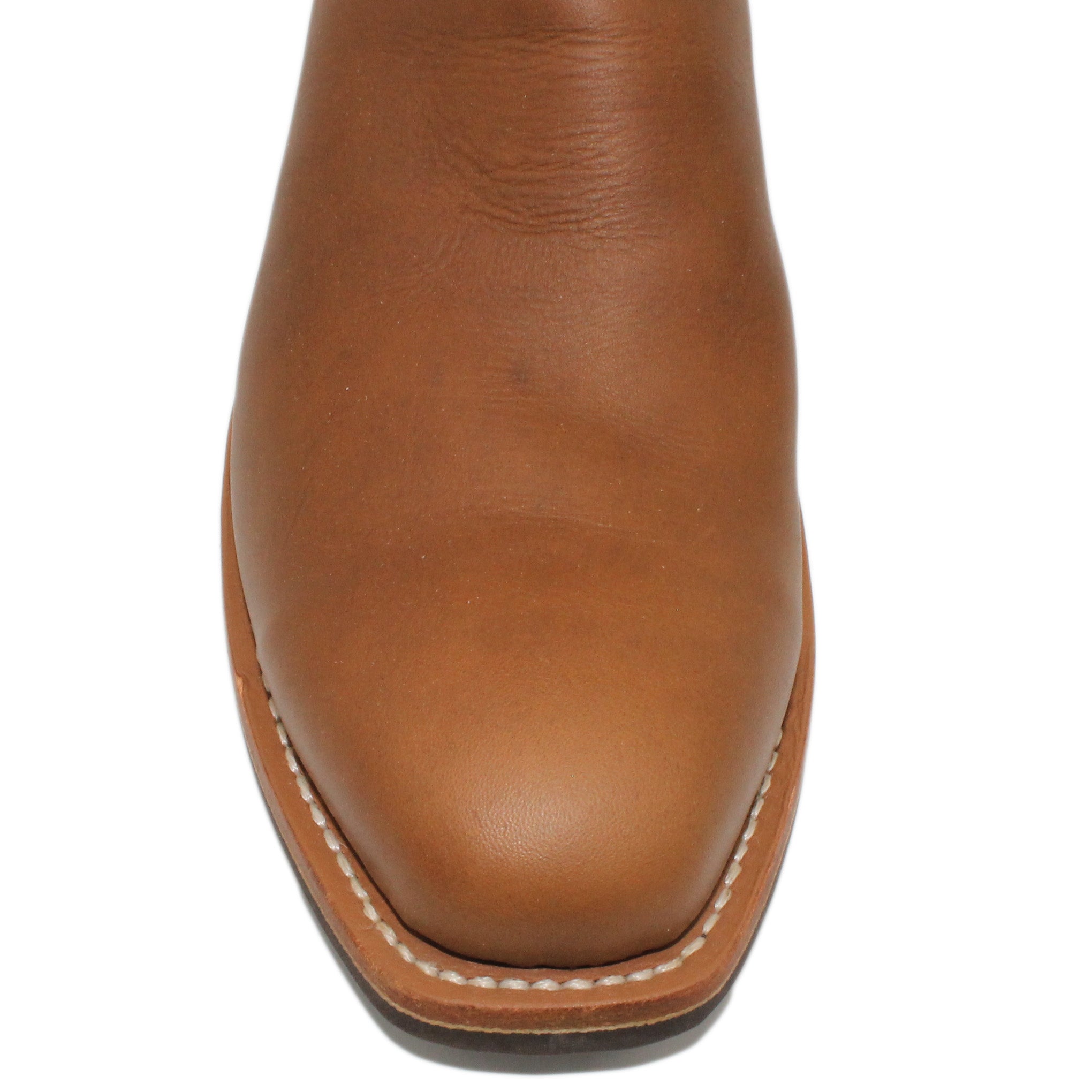 12" Blue Upper w/ Loops Stitching
Saddle Timberjack Steer Vamp
Regular French Square Toe
Block Heel