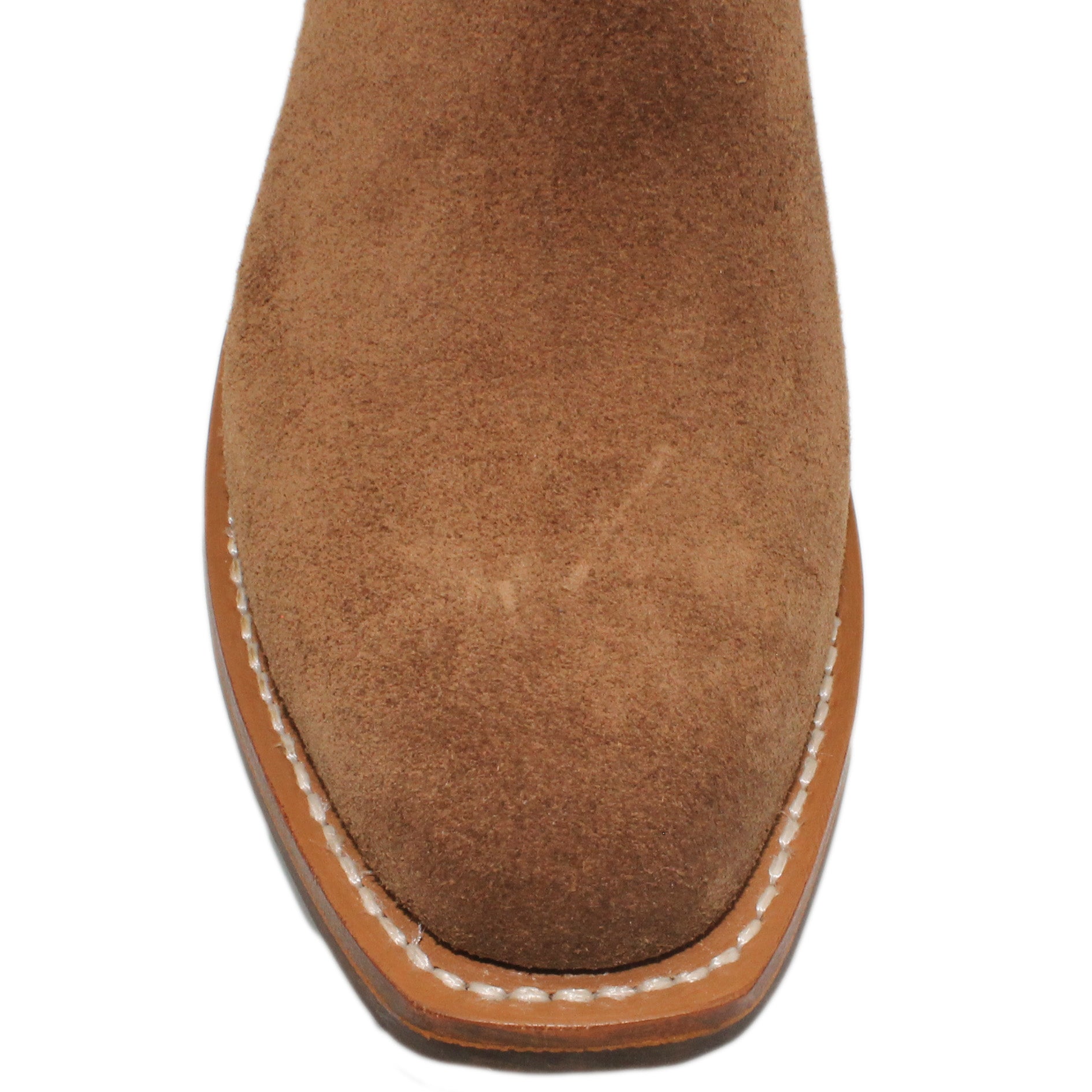 12" Blue Upper w/ Loops Stitching
Saddle Timberjack Steer Rough Out Vamp
Regular French Square Toe
Block Heel