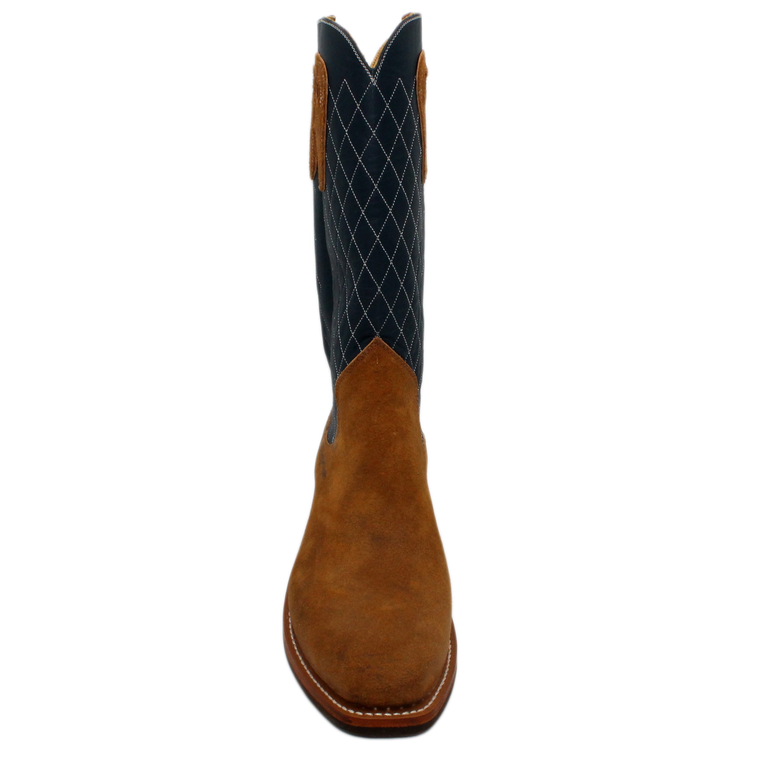 14" Blue upper w/ Diamond Stitching
Tibetan Yak Rough Out Vamp
Regular French Square Toe
Slightly Tapered Heel