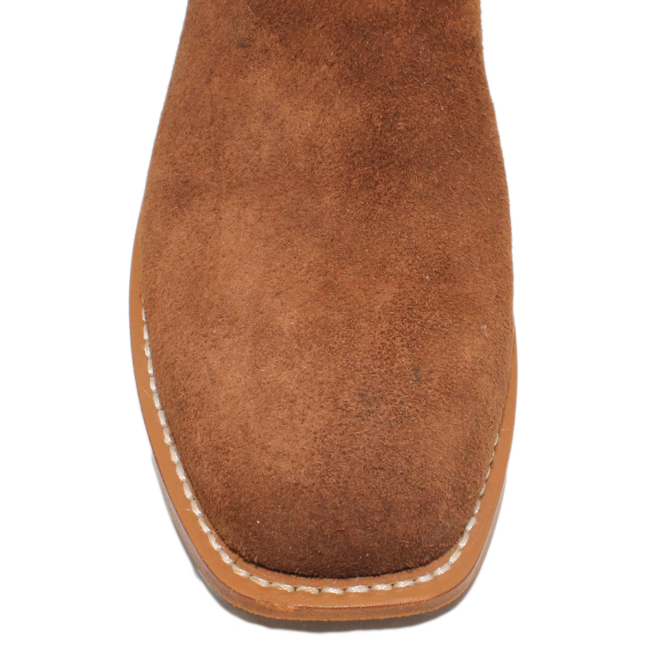 12" Brown Upper w/ Loops Stitching
Brown Timberjack Rough Out Steer Vamp
Wide French Square Toe
Slightly Tapered Heel