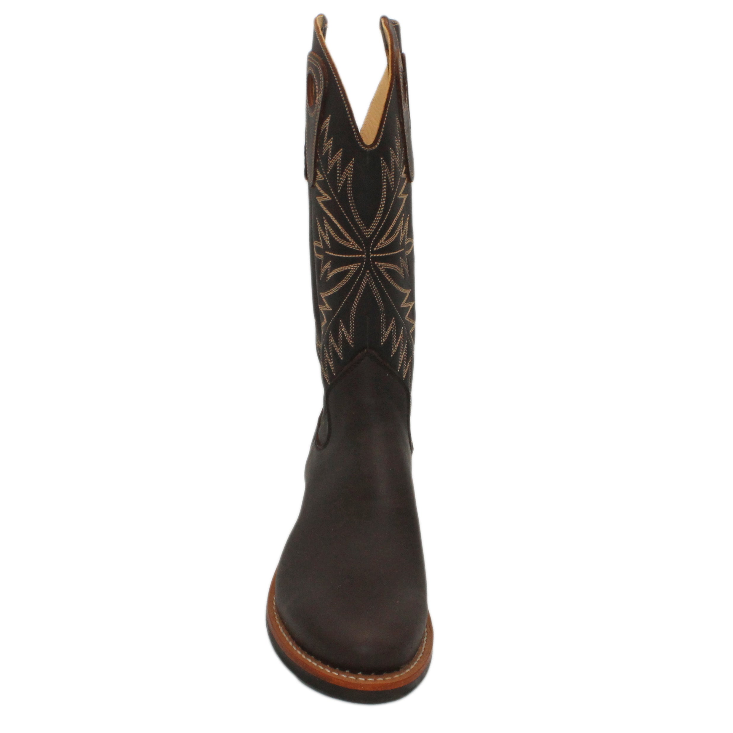 14" Brown Timberjack Upper w/ Oak Stitching
Brown Timberjack Steer Vamp
Round Toe
Block Heel
Vibram Chevron Sole