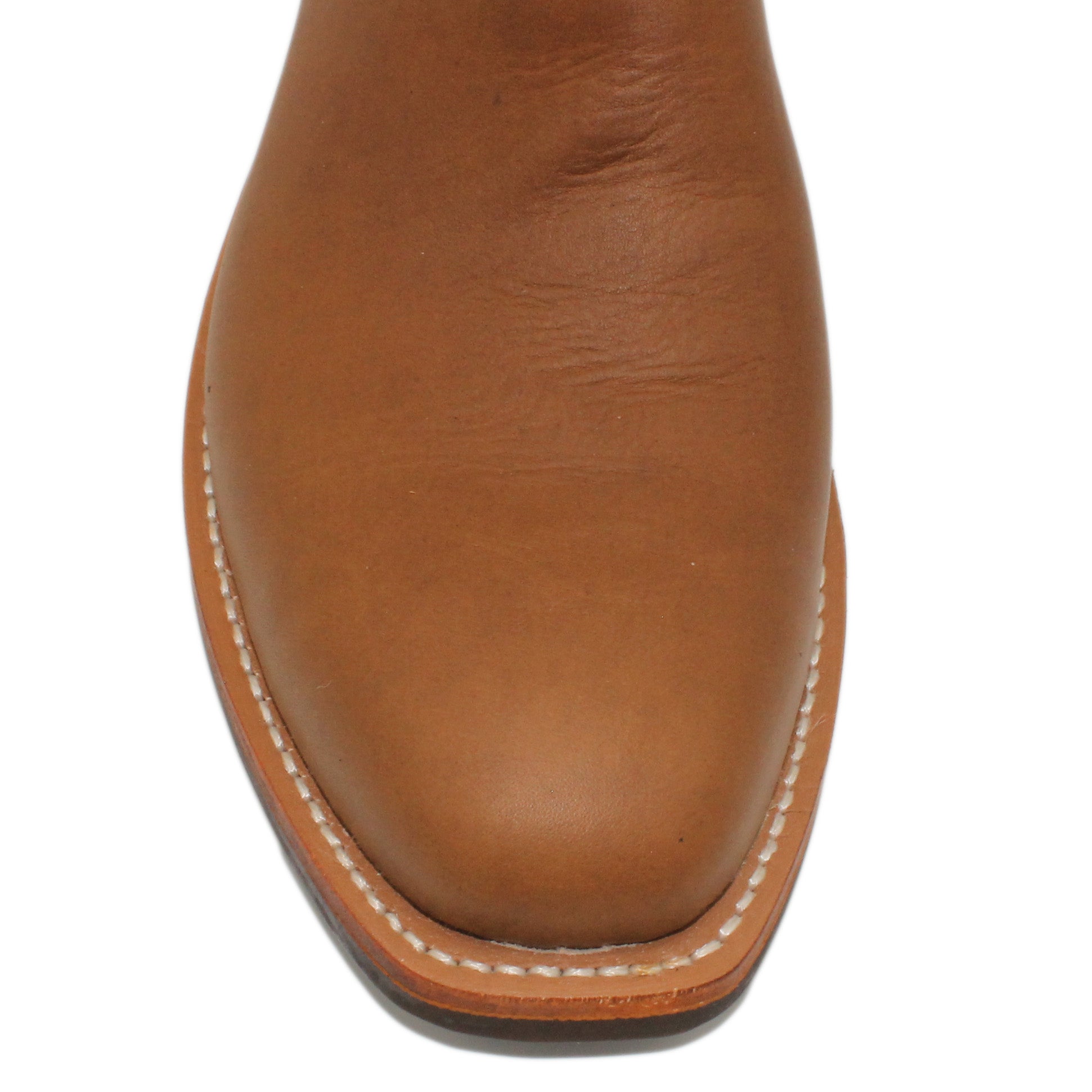 12" Brown upper w/ Loops Stitching
Saddle Timberjack Steer Vamp
Regular French Square Toe
Slightly Tapered Heel