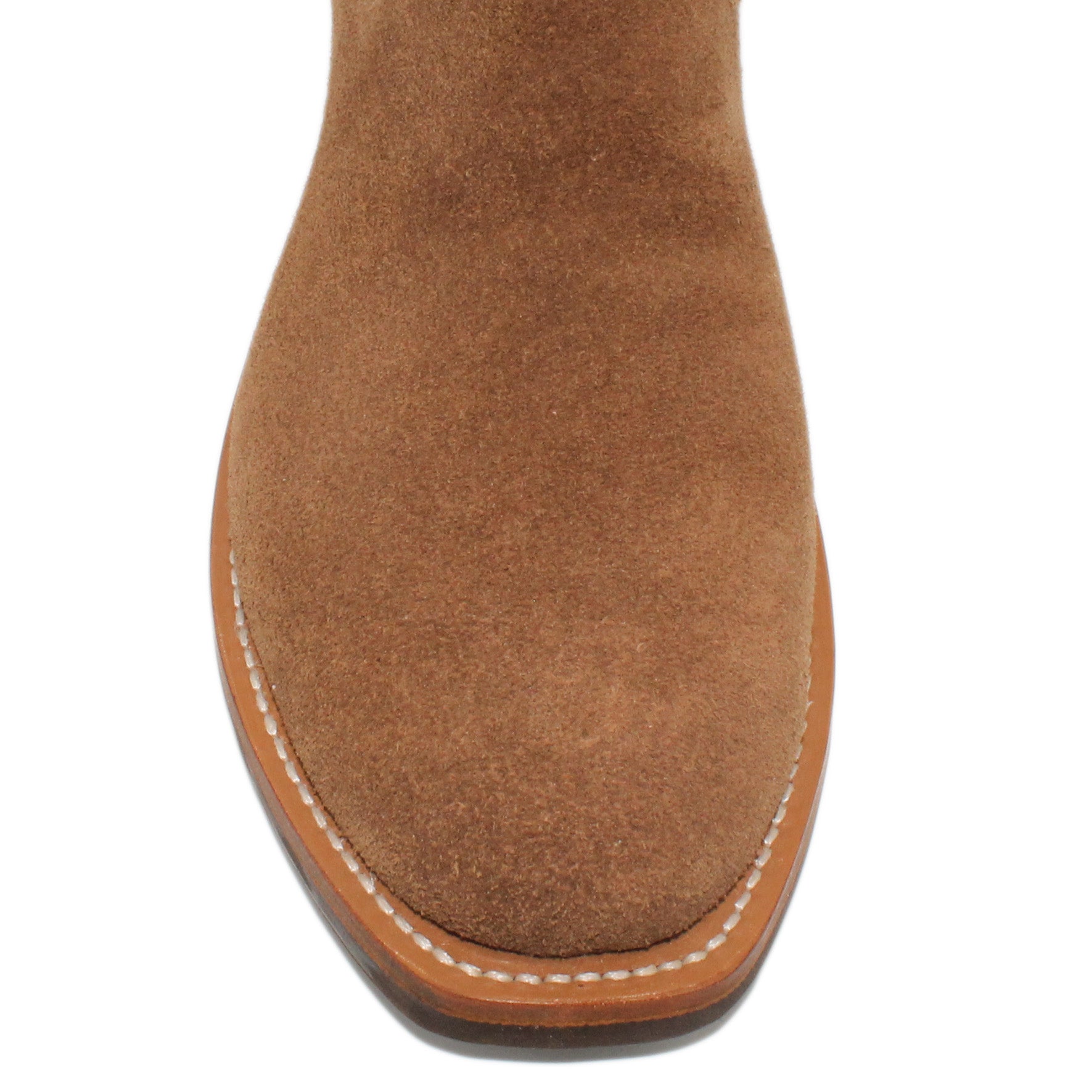 14" Brown Upper w/ Beck Classic Stitching
Saddle Timberjack Rough Out Steer Vamp
Regular Forties Square Toe
Slightly Tapered Heel