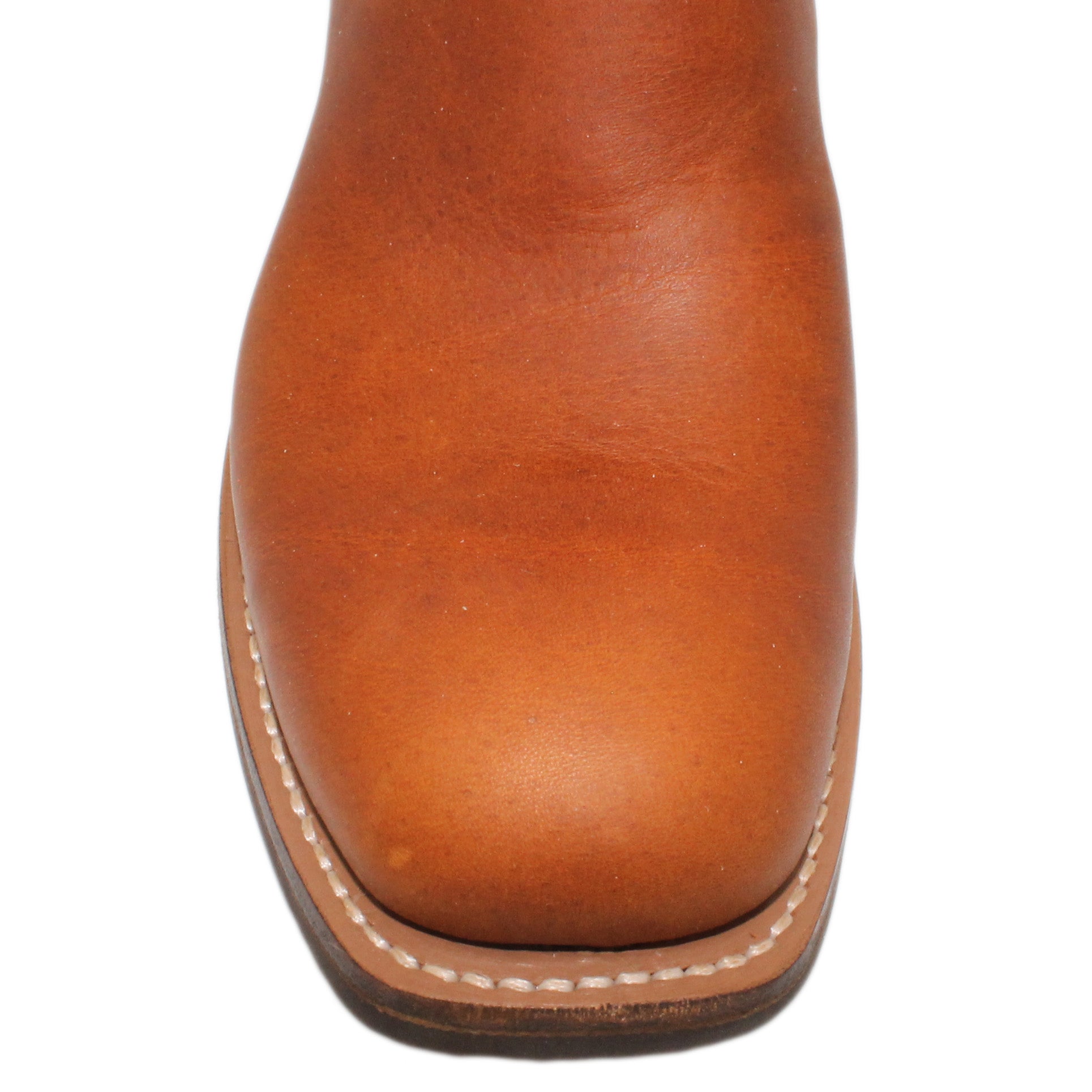 12" Brown Upper w/ Loops Stitching
Tobacco Steer Vamp
Wide French Square Toe
Slightly Tapered Heel
