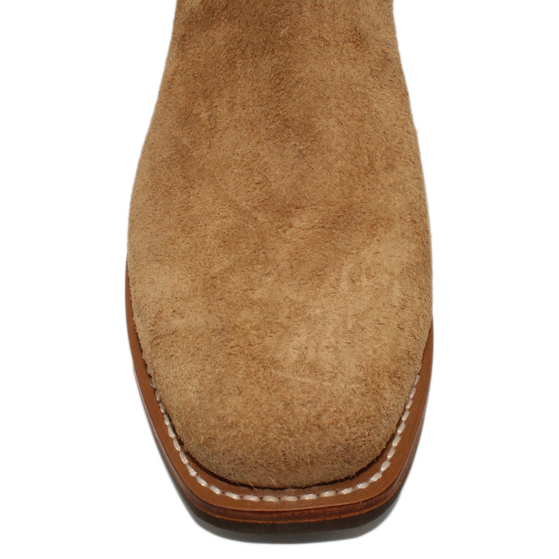 12" Forest Upper w/ Loops Stitching
Buckskin Steer Rough Out Vamp
Wide French Square Toe
Slightly Tapered Heel