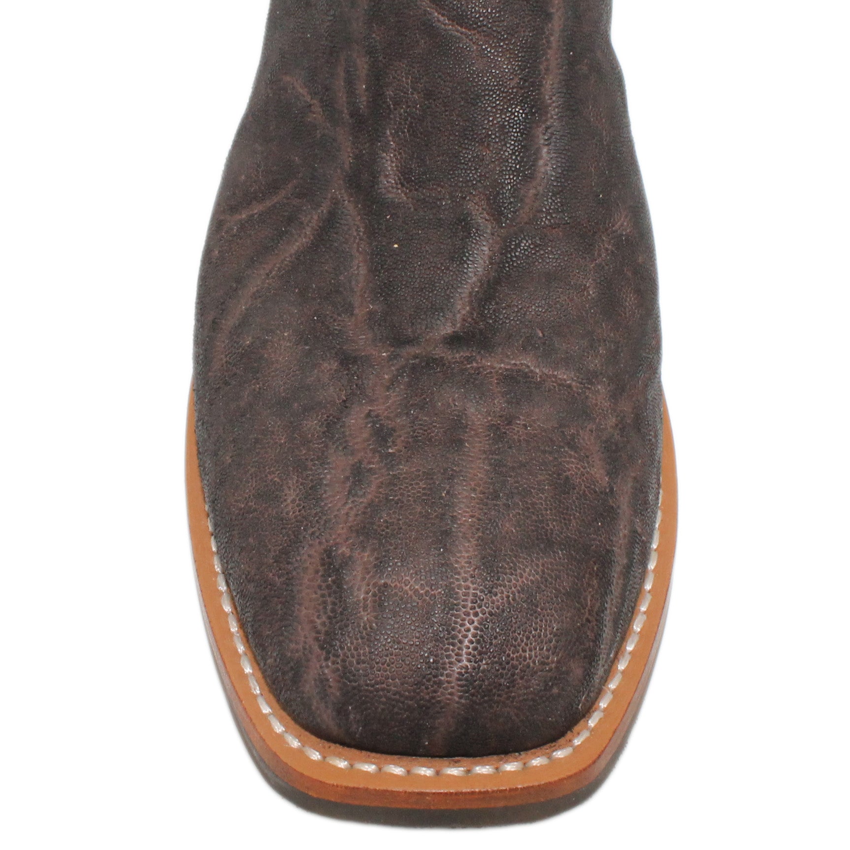 14" Forest upper w/ Diamond Stitching
Vintage Nicotine Elephant Vamp
Wide French Square Toe
Block Heel