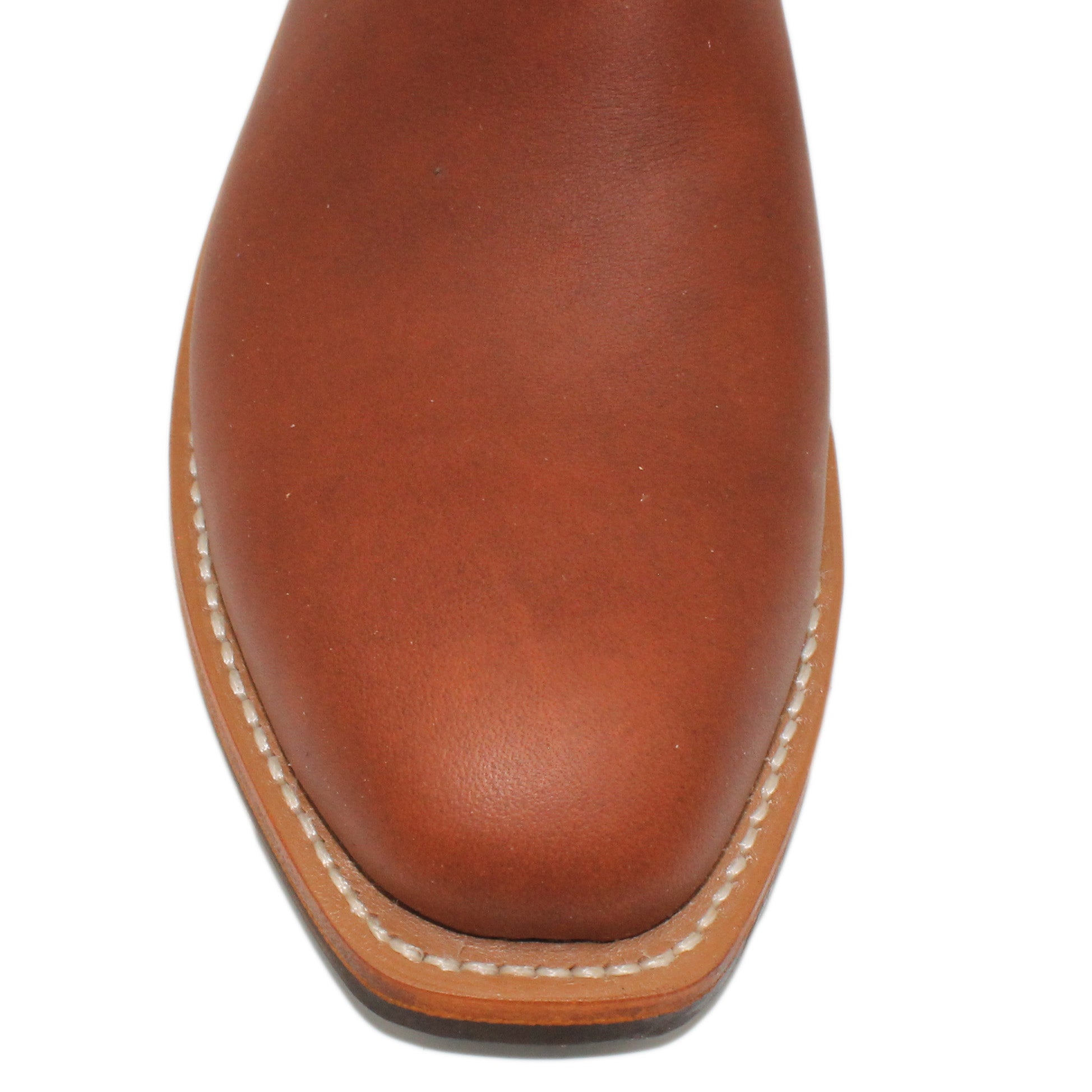 12" Forest Upper w/ Loops Stitching
Tan Timberjack Steer Vamp
Regular French Square Toe
Slightly Tapered Heel