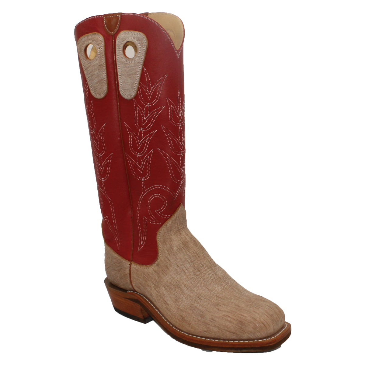 16" Wine upper w/ Tulip Stitching
Yak Vamp
Wide French Square Toe
Slightly Tapered Heel