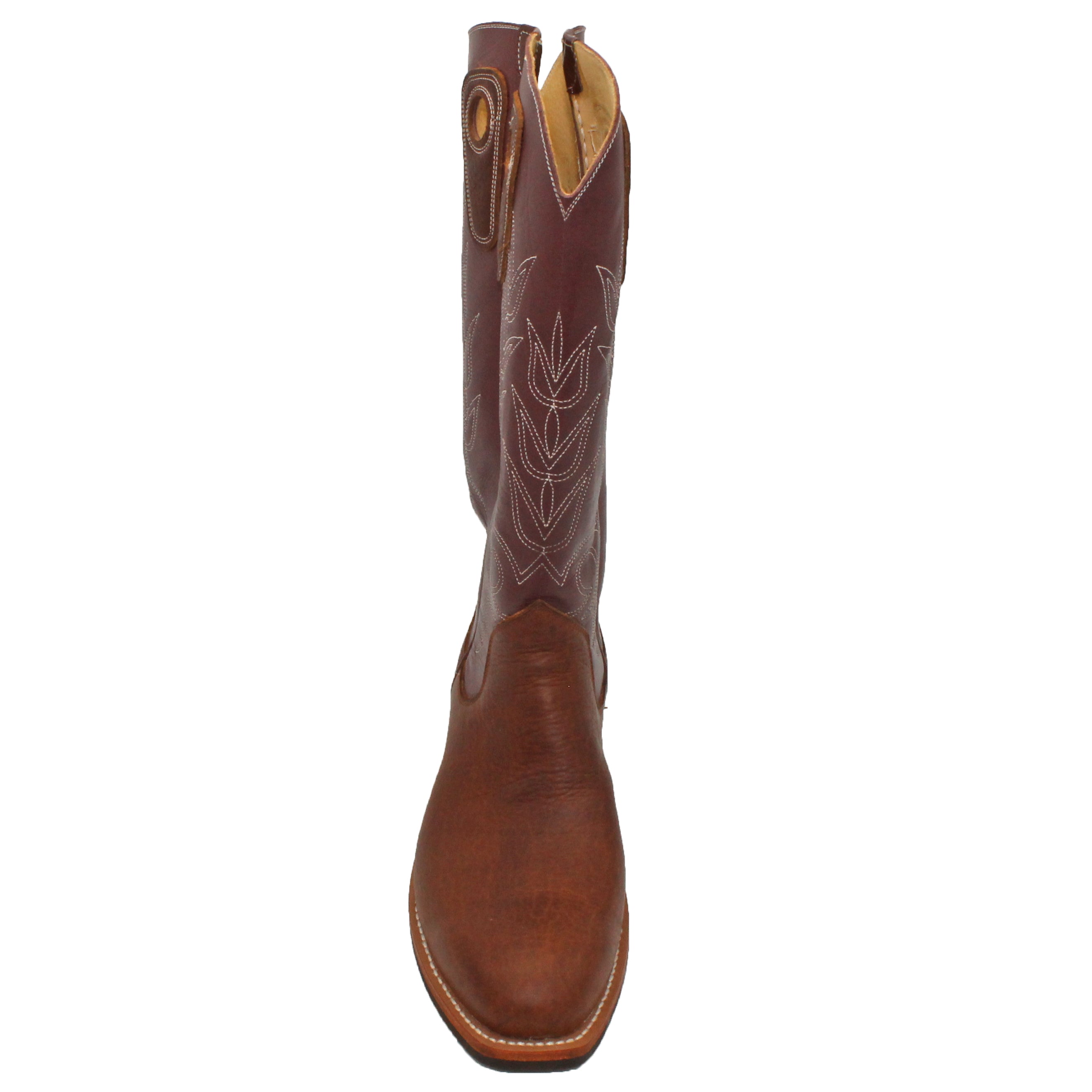 16" Wine Uppers w/ Tulip Stitching
Bison Vamp
Regular French Square Toe
Slightly Tapered Heel