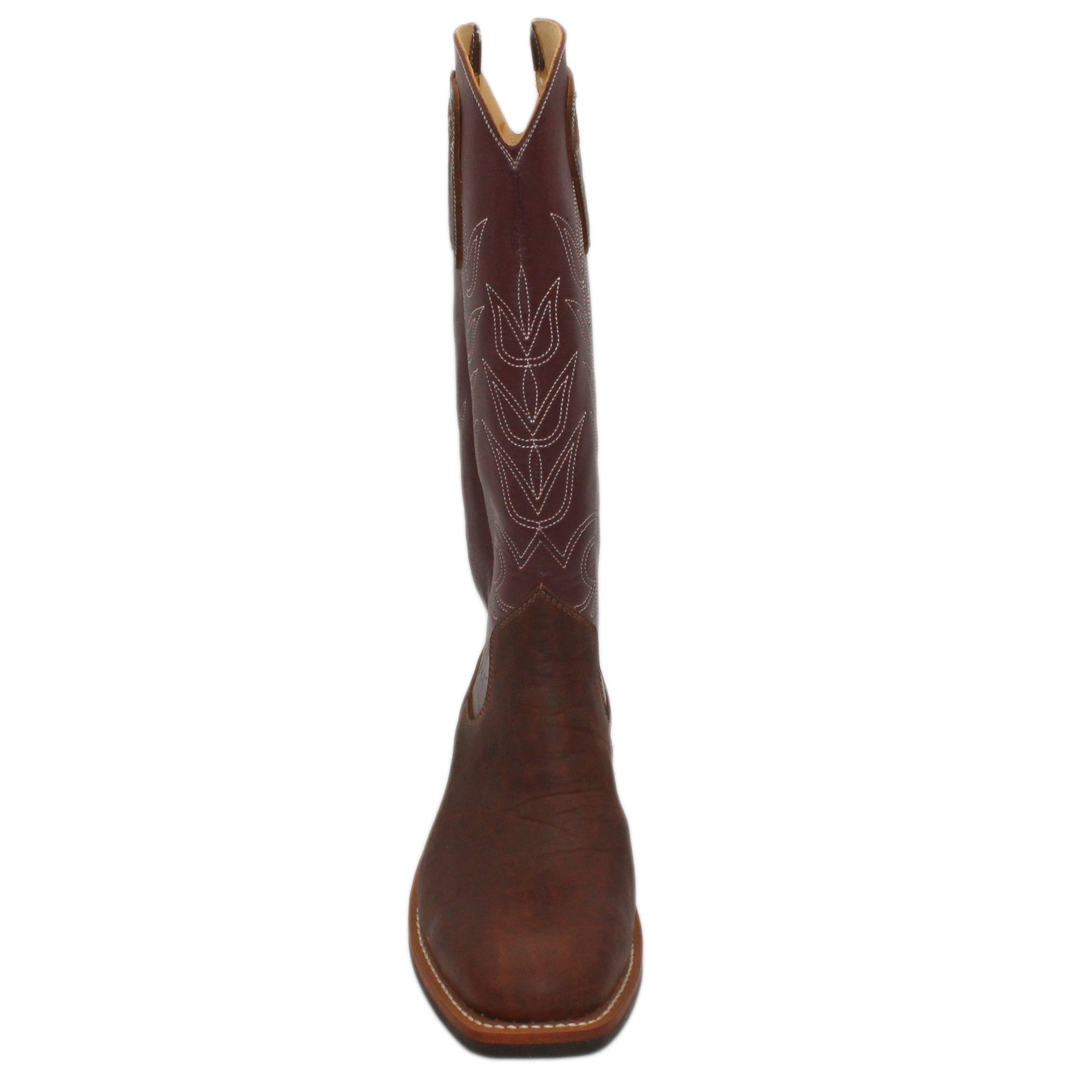 16" Wine Uppers w/ Tulip Stitching
Bison Vamp
Wide French Square Toe
Slightly Tapered Heel