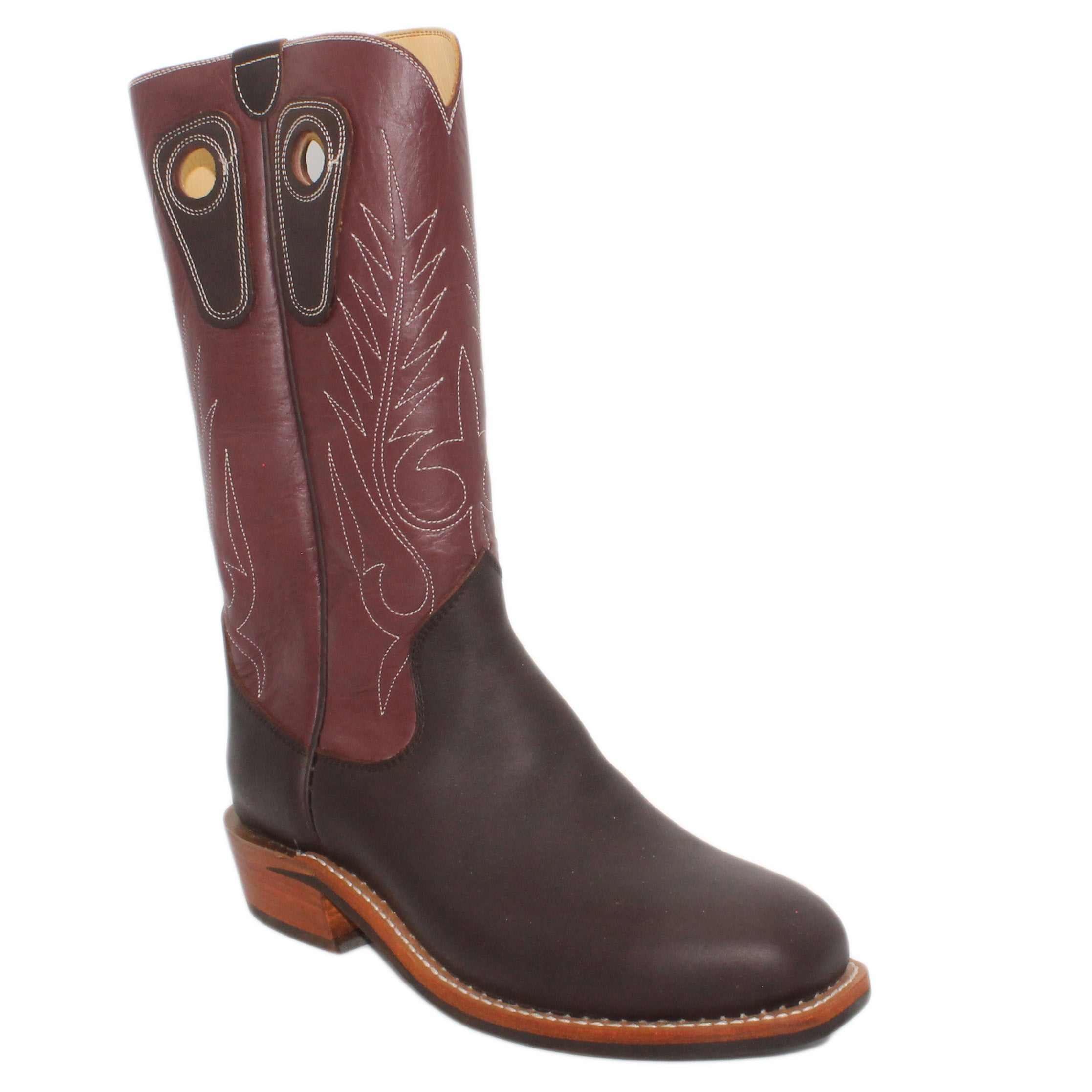 14" Wine Upper w/ Beck Classic Stitching
Brown Timberjack Steer Vamp
Regular French Square Toe
Slightly Tapered Heel