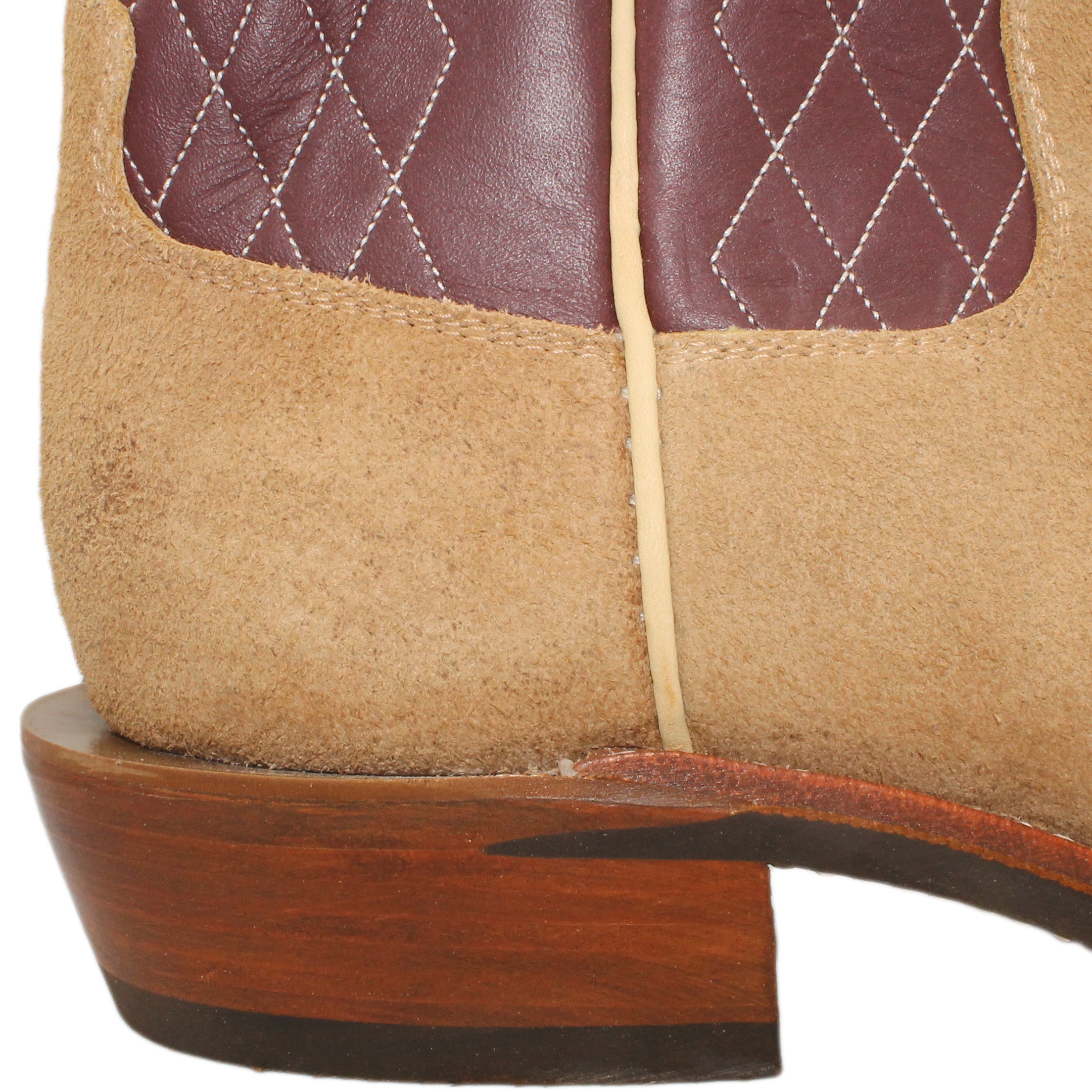 14" Wine Upper w/ Diamond Stitching
Buckskin Rough Out Steer Vamp
Regular French Square Toe
Slightly Tapered Heel