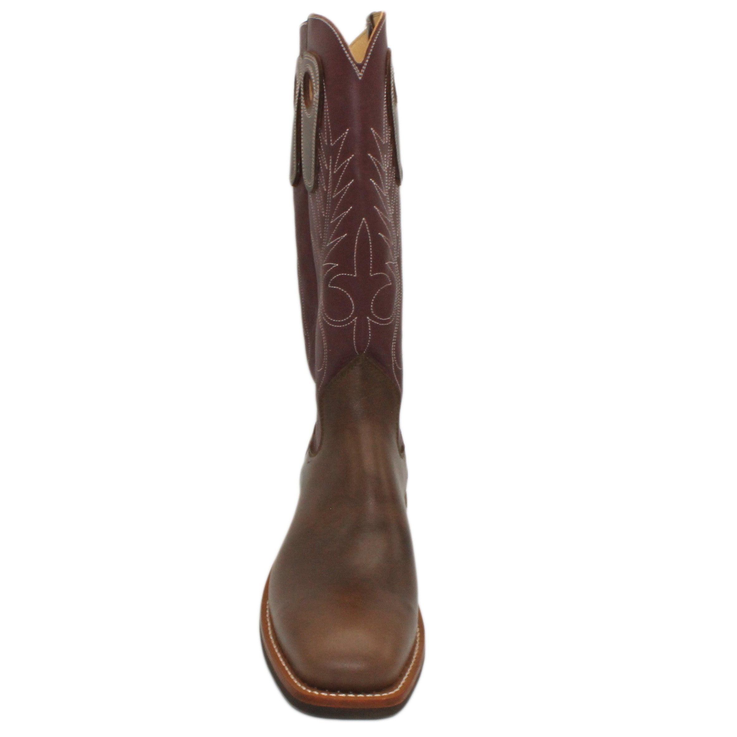 14" Wine Upper w/ Beck Classic Stitching
Mahogany Steer Vamp
Wide French Square Toe
Slightly Tapered Heel