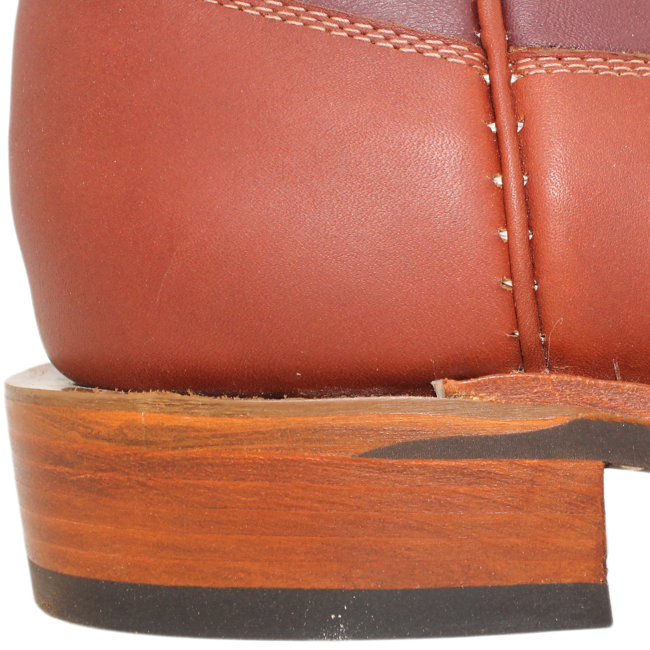 14" Wine Upper w/ Beck Classic Stitching
Tan Timberjack Steer Vamp
Regular French Square Toe
Block Heel