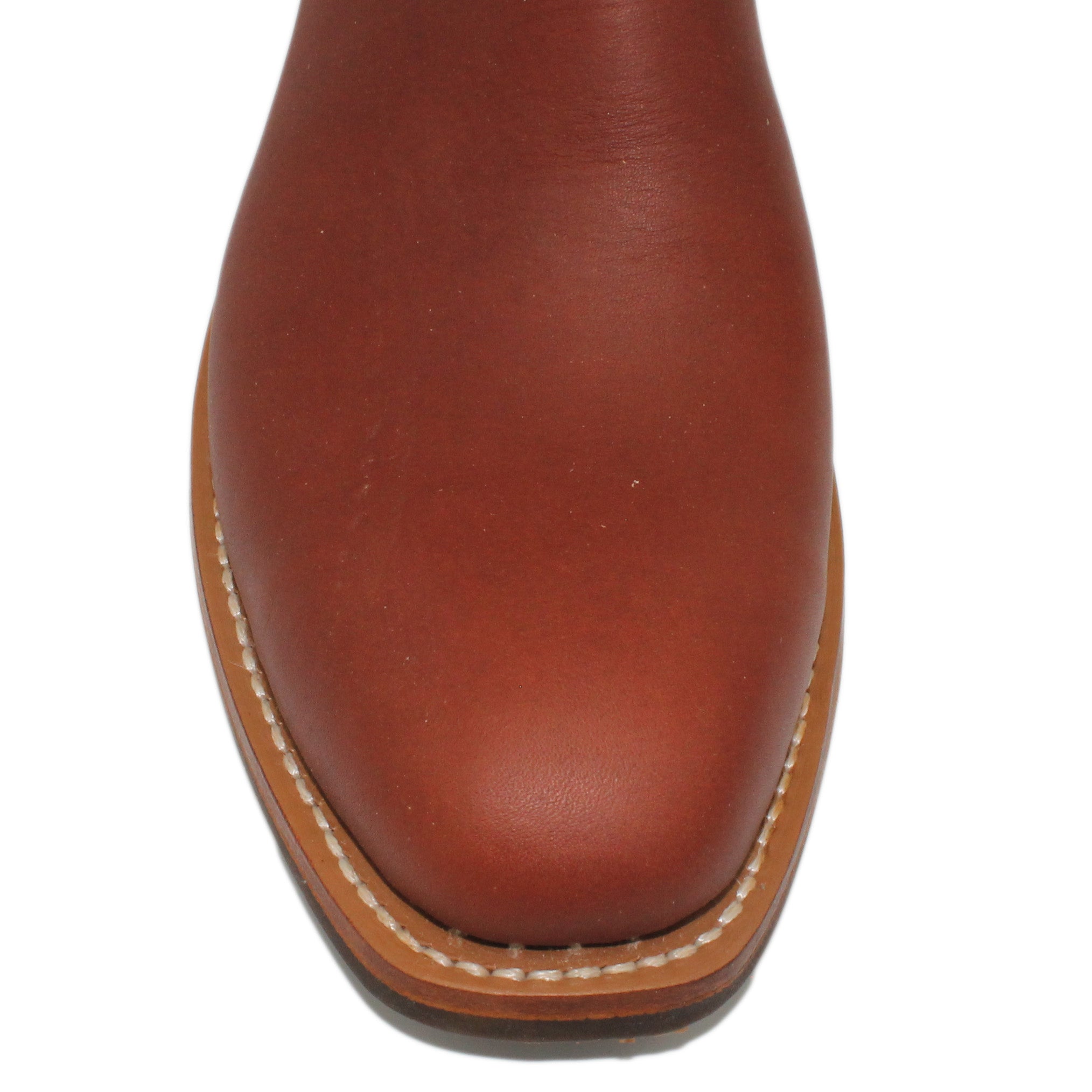 14" Wine Upper w/ Beck Classic Stitching
Tan Timberjack Steer Vamp
Regular French Square Toe
Block Heel