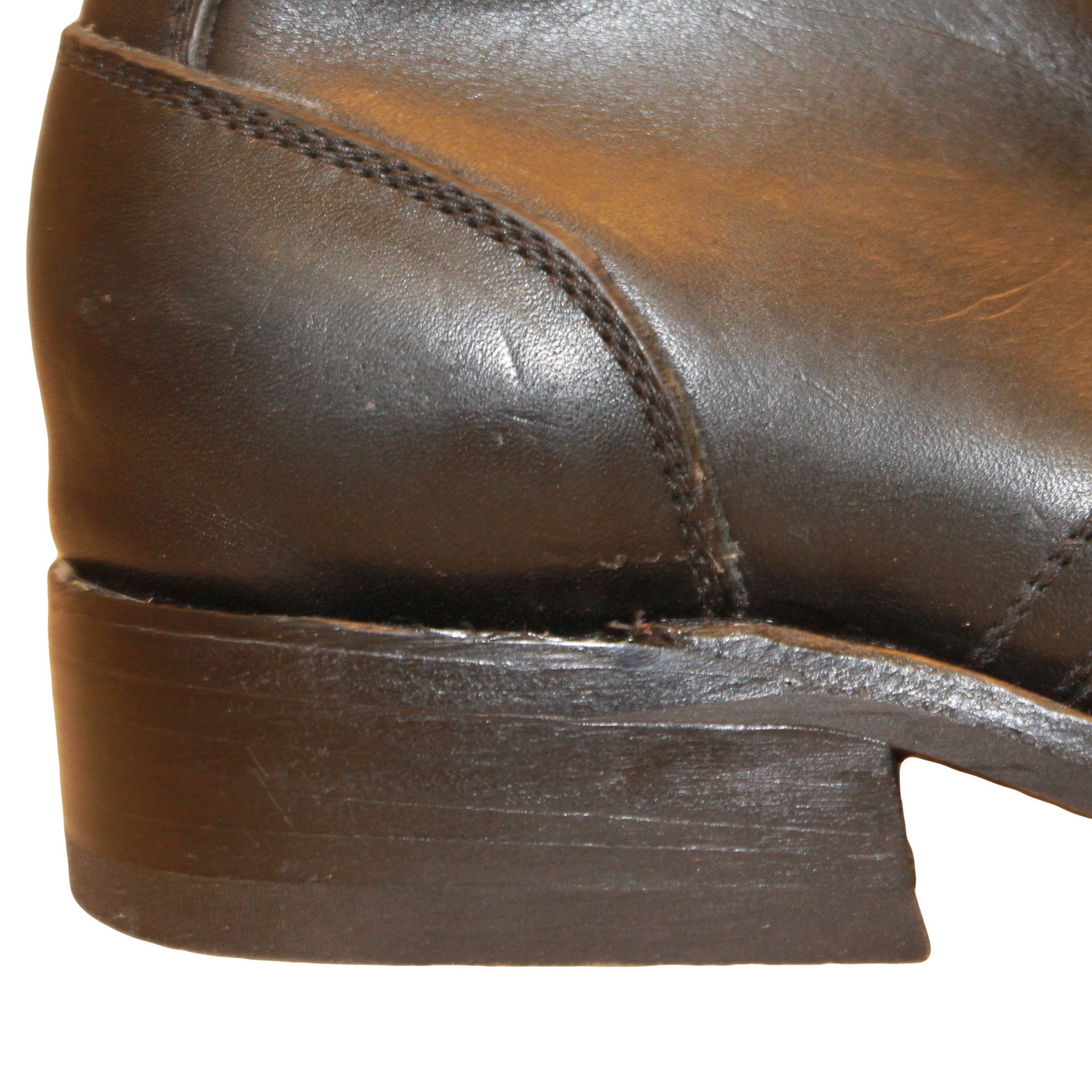 8" Lace-Up
Black Steer
Round toe
Block Heel