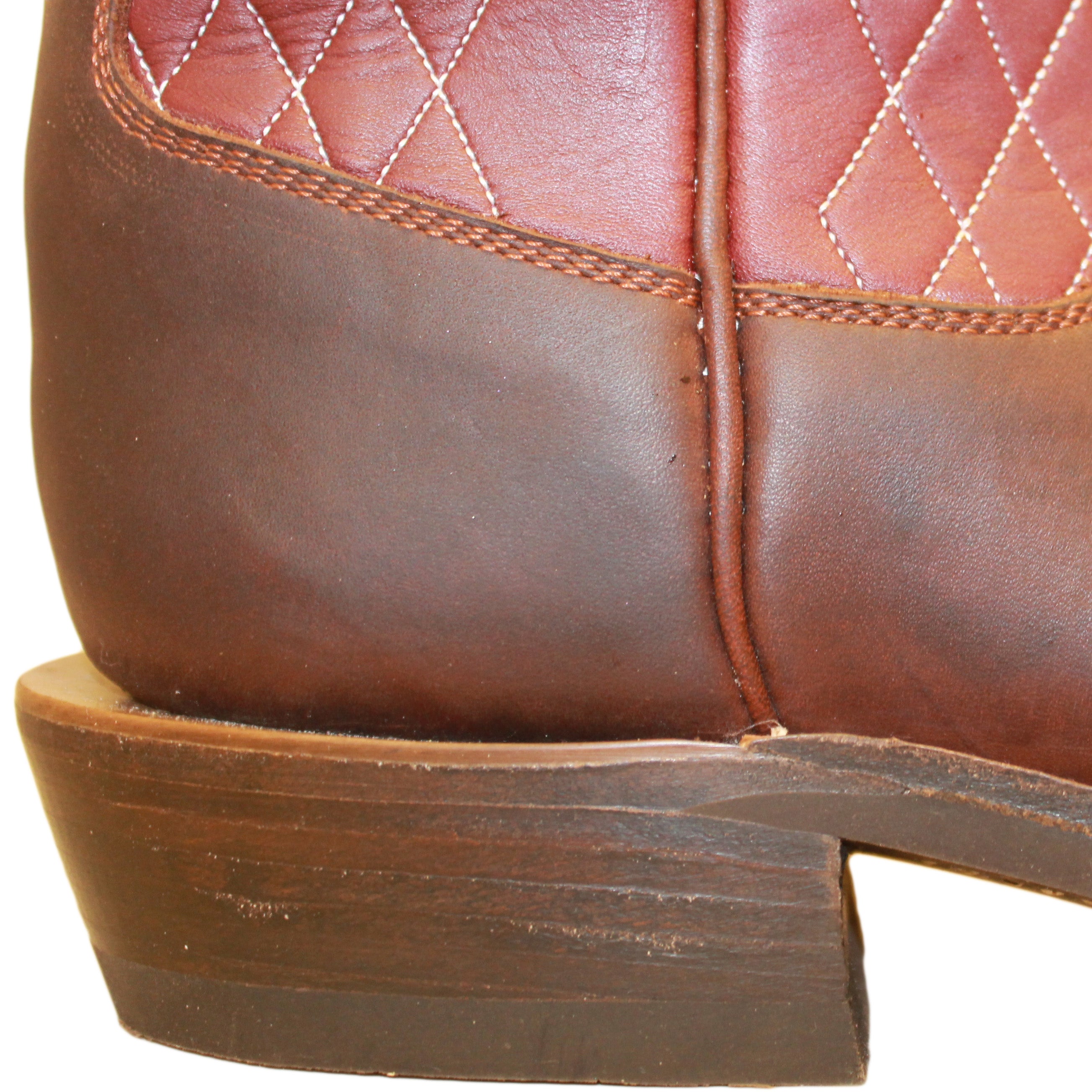 14" Wine Upper w/ Diamond Stitching
Brown Timberjack Steer Vamp
Wide French Square Toe
Slightly Tapered Heel