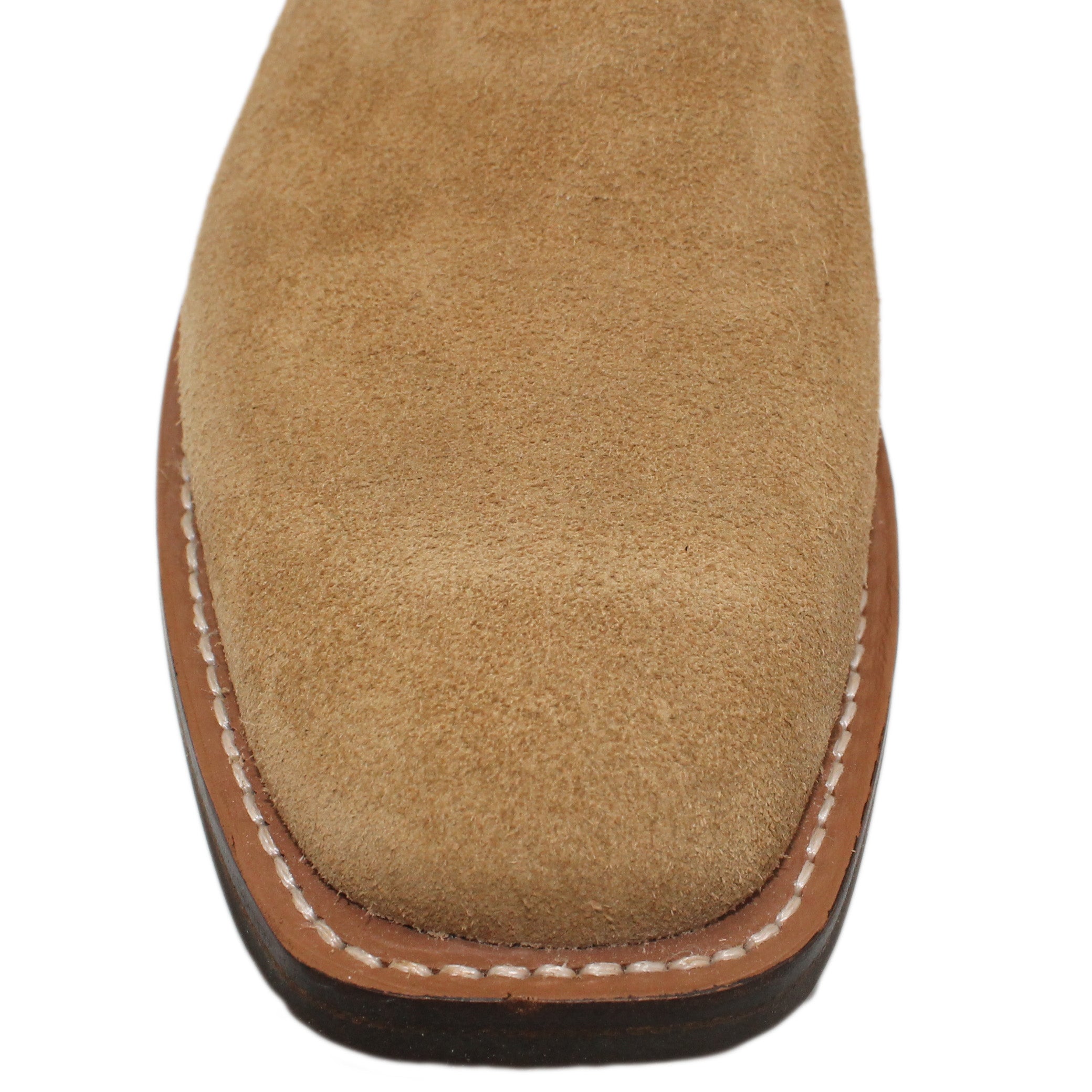 14" Blue upper w/ Diamond Stitching
Buckskin Rough Out Steer Vamp
Wide French Square Toe
Slightly Tapered Heel