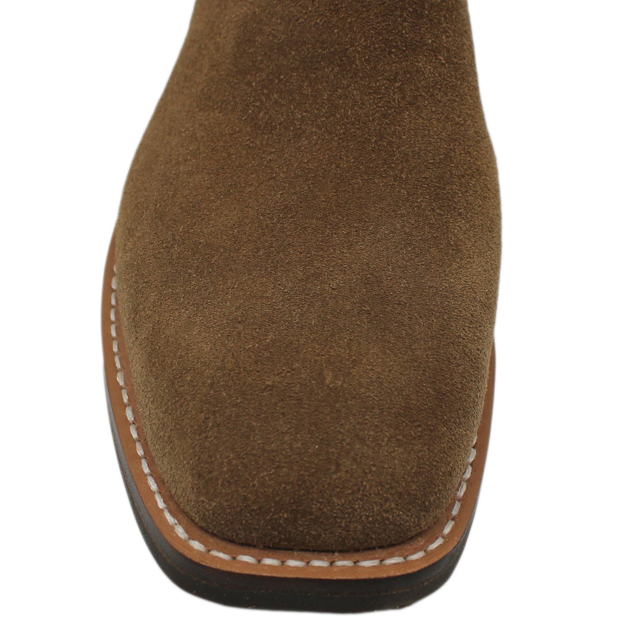 16" Blue Upper w/ Tulip Stitching
Saddle Timberjack Rough Out Steer Vamp
Wide French Square Toe
Slightly Tapered Heel