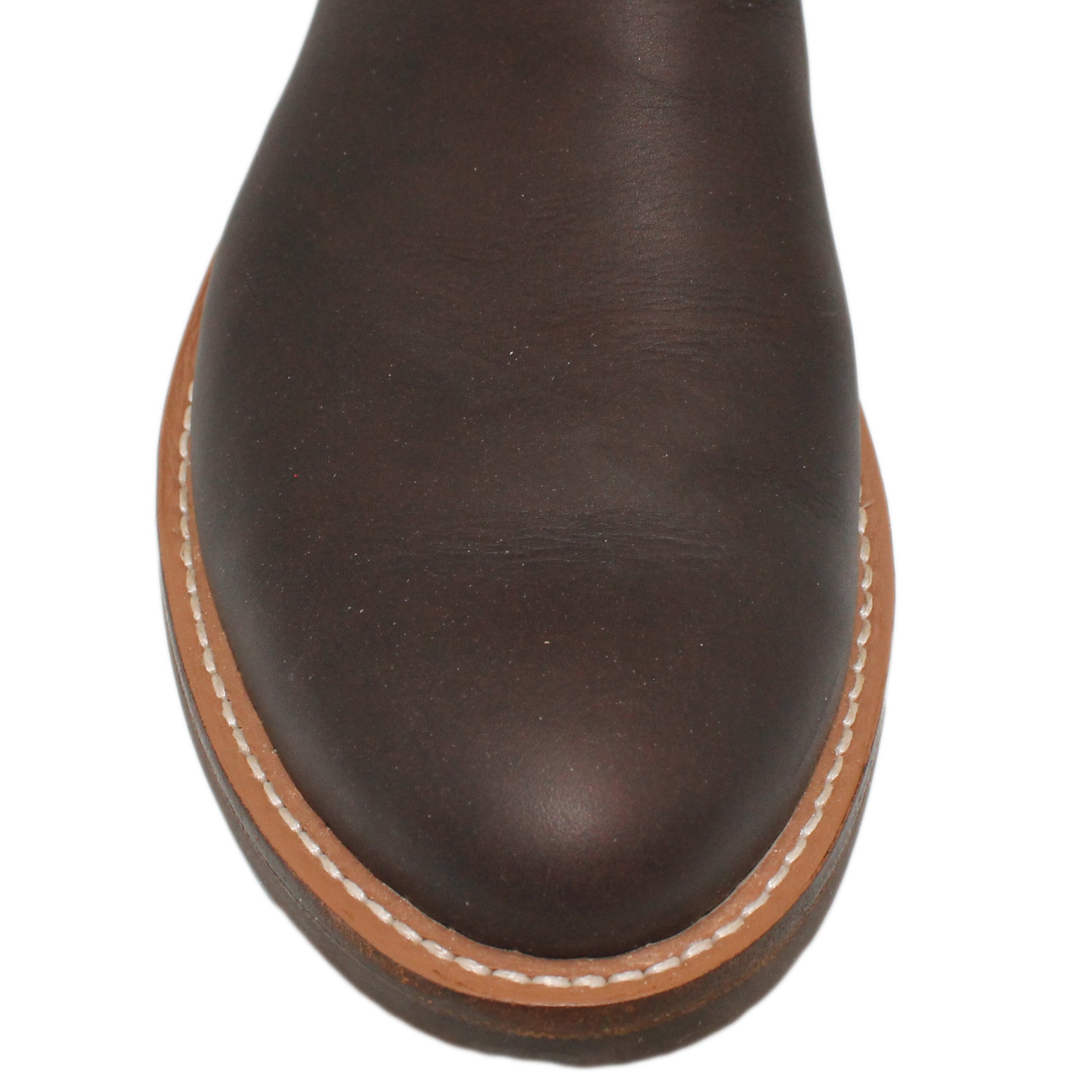 12" Brown Upper w/ Loops Stitching
Brown Timberjack Steer Vamp
Regular Round Toe Toe
Block Heel