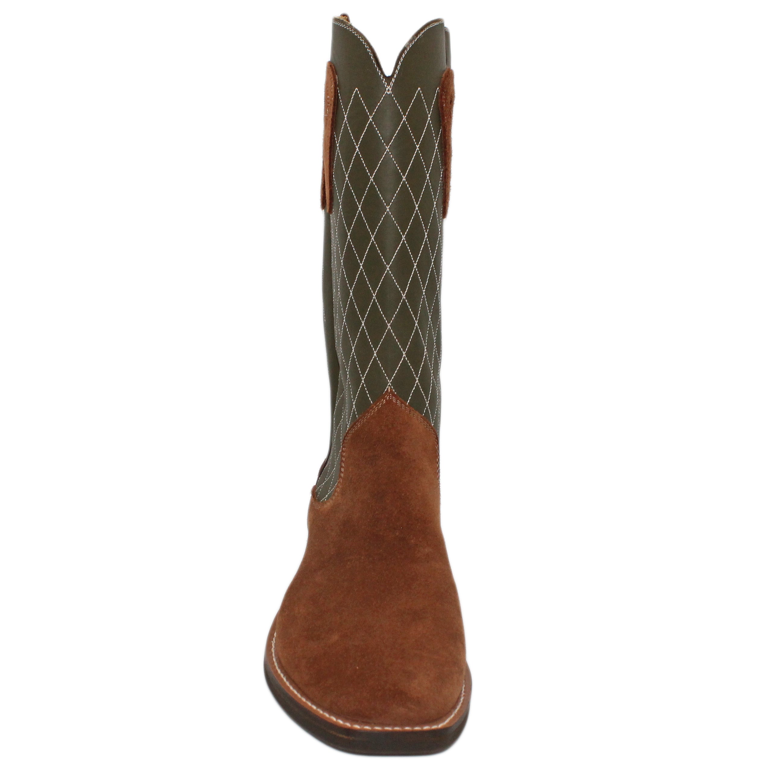 14" Forest Upper w/ Diamond Stitching
Brown Timberjack Rough Out Steer Vamp
Regular Forties Square Toe
Slightly Tapered Heel