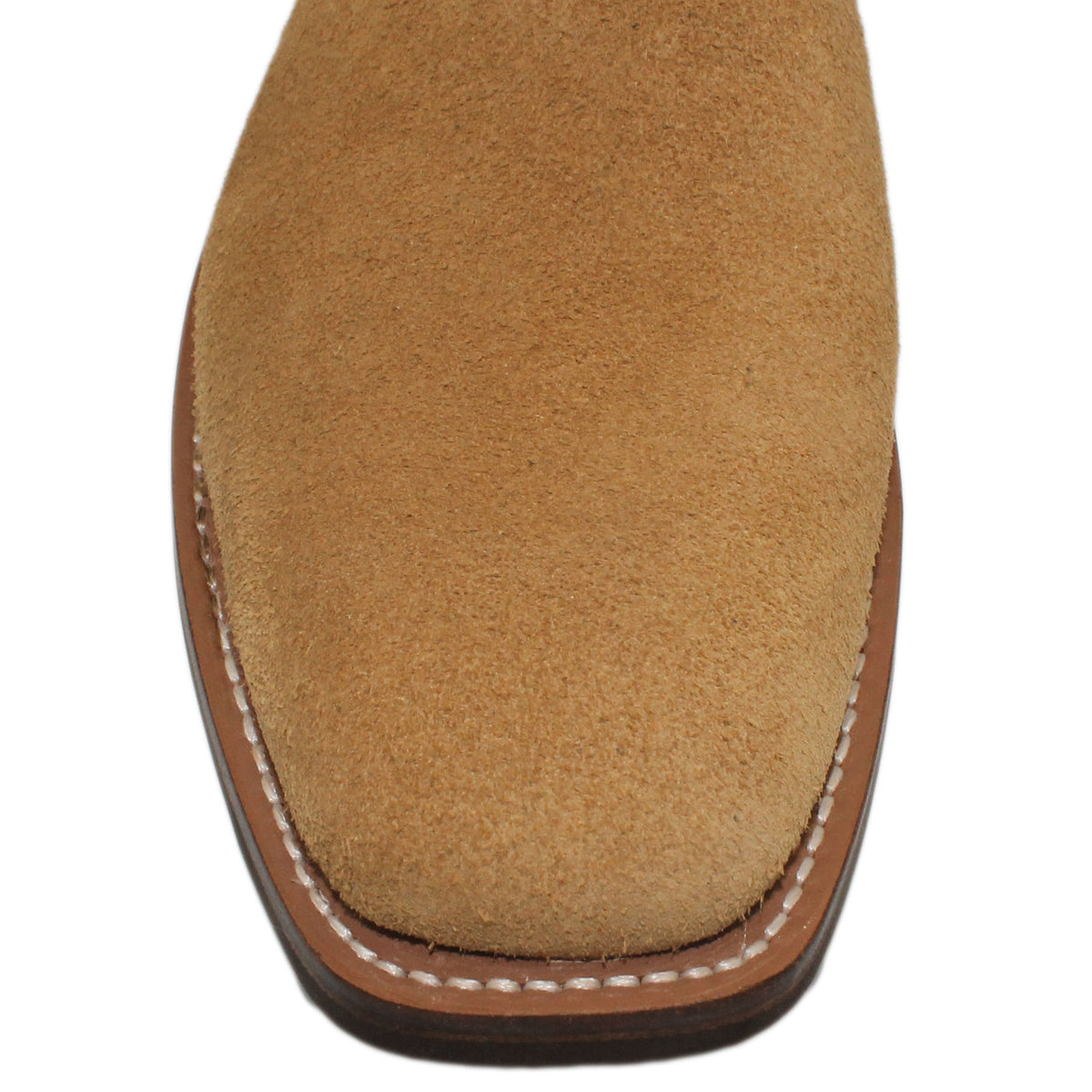 14" Forest upper w/ Diamond Stitching
Buckskin Rough Out Steer Vamp
Wide French Square Toe
Slightly Tapered Heel