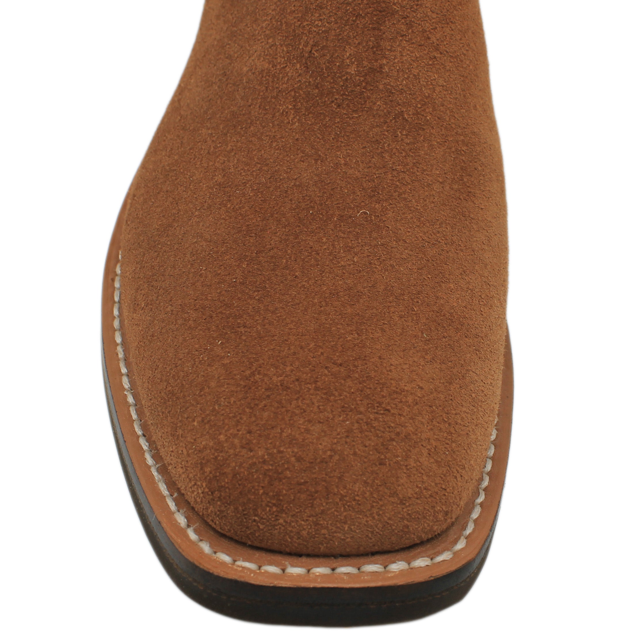 12" Forest Upper w/ Loops Stitching
Tan Timberjack Rough Out Steer Vamp
Wide French Square Toe
Slightly Tapered Heel