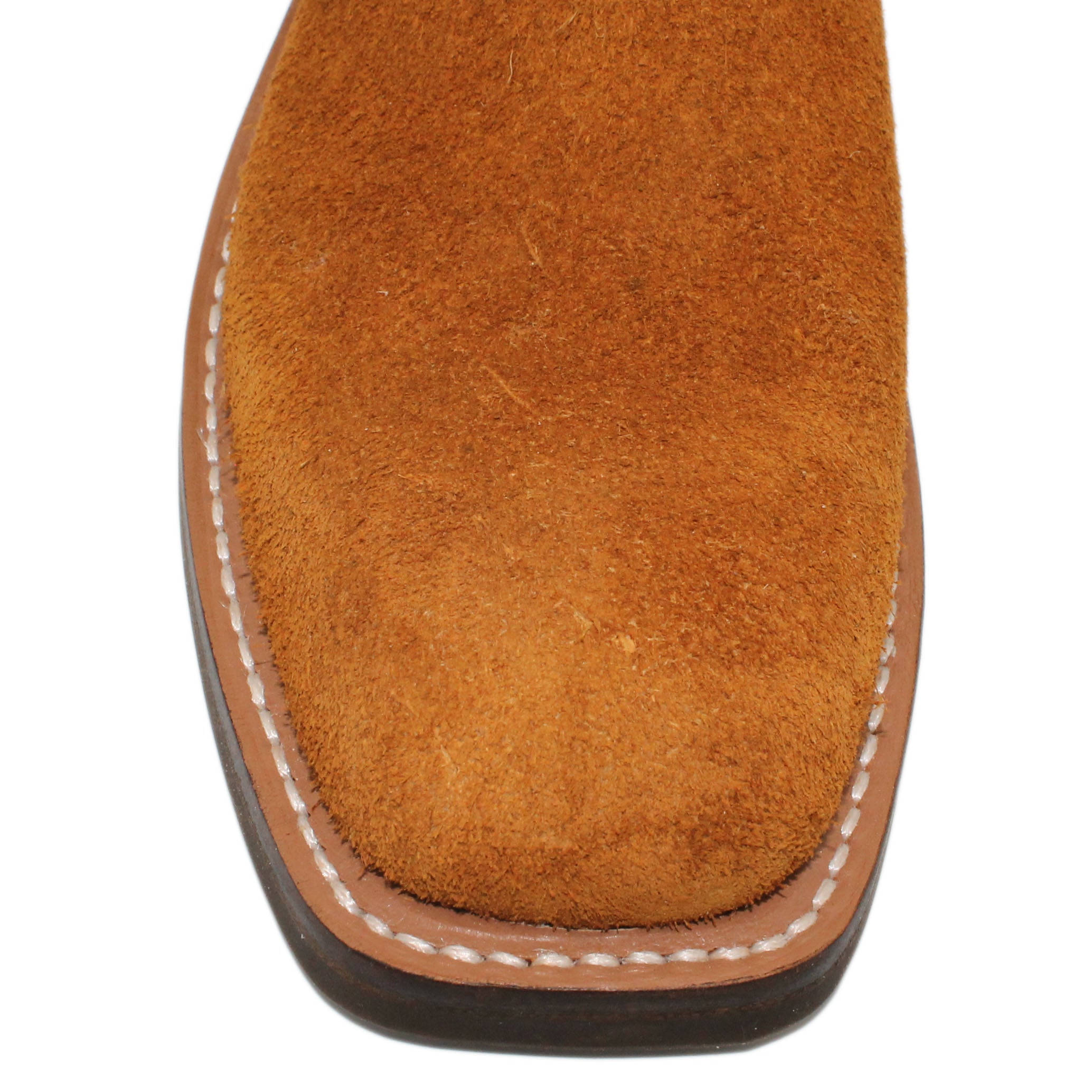 12" Forest Upper w/ Loops Stitching
Tobacco Rough Out Steer Vamp
Wide French Square Toe
Slightly Tapered Heel