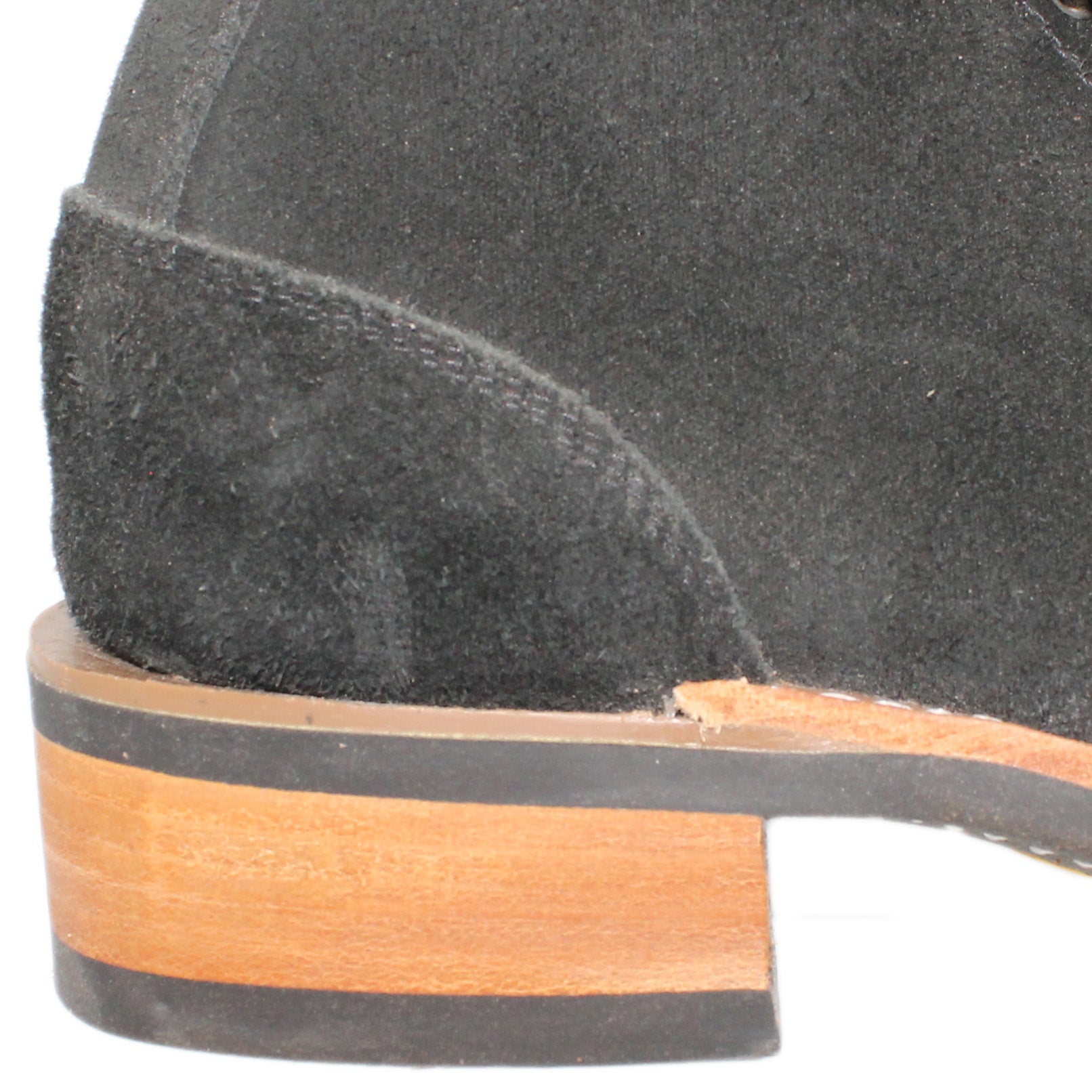 6" Lace-Up
Black Rough Out Steer
Round Toe
Block Heel
Vibram Sole
