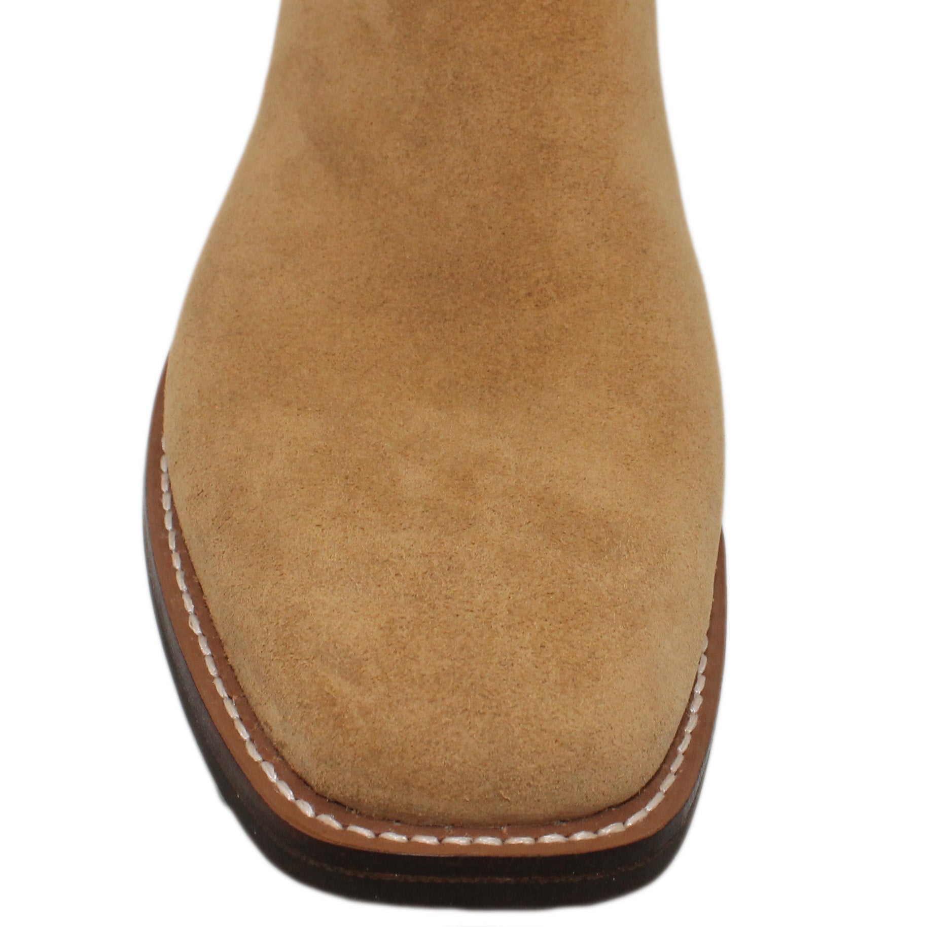 16" Wine Uppers w/ Tulip Stitching
Buckskin Rough Out Steer Vamp
Wide French Square Toe
Slightly Tapered Heel