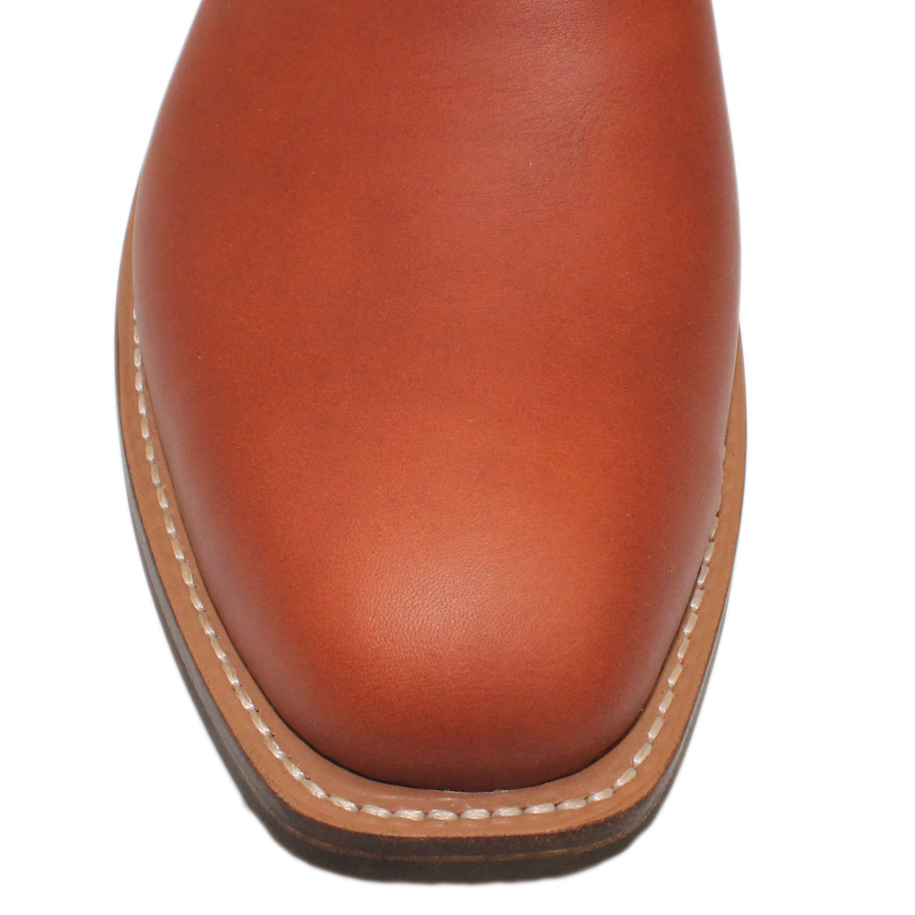 12" Wine Upper w/ Loops Stitching
Tan Timberjack Steer Vamp
Regular French Square Toe
Slightly Tapered Heel
