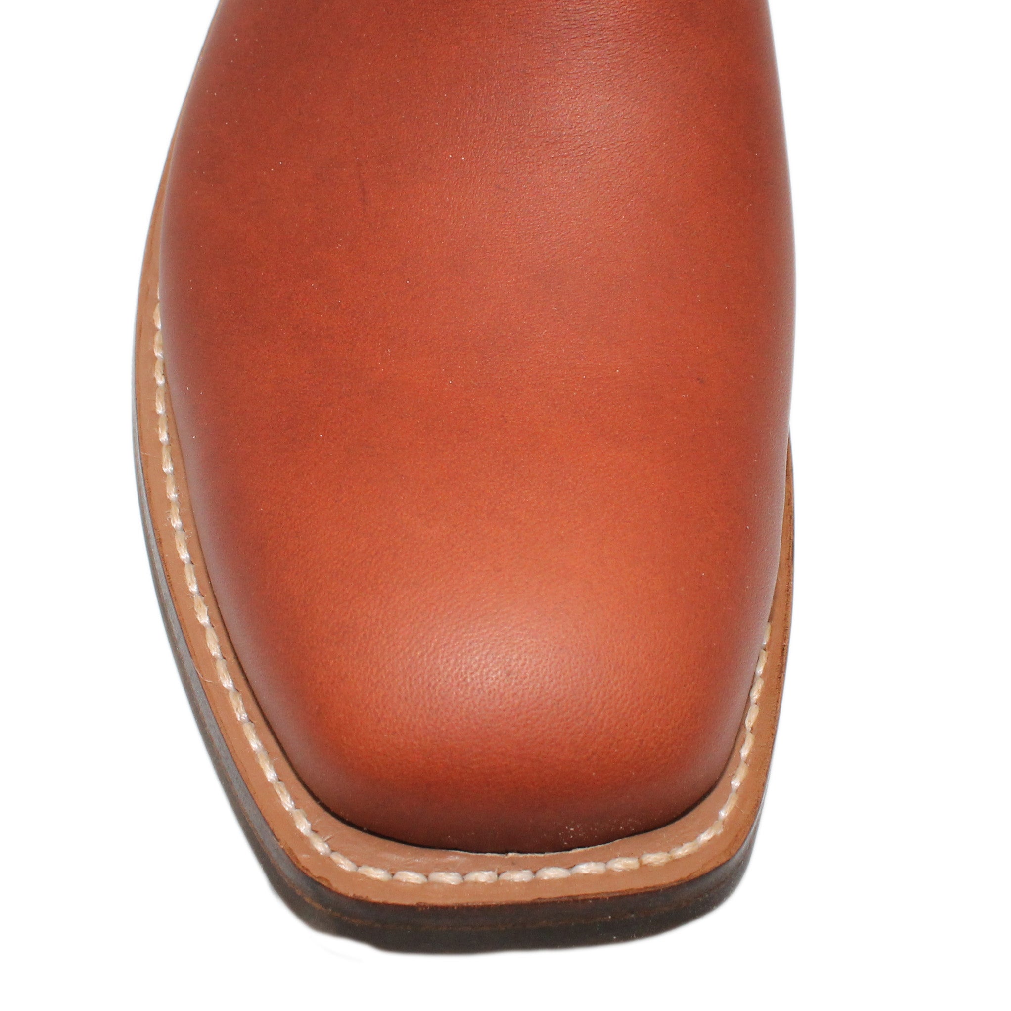 12" Wine Upper w/ Loops Stitching
Tan Timberjack Steer Vamp
Wide French Square Toe
Slightly Tapered Heel