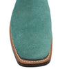 12" Black Upper w/ Diamond Stitching in Yellow

Turquoise Rough Out Steer Vamp

Wide French Square Toe

Block Heel