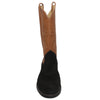 14" Brown Upper w/ Elkhorn Stitching

Black Rough Out Steer Vamp

Round Toe

Block Heel