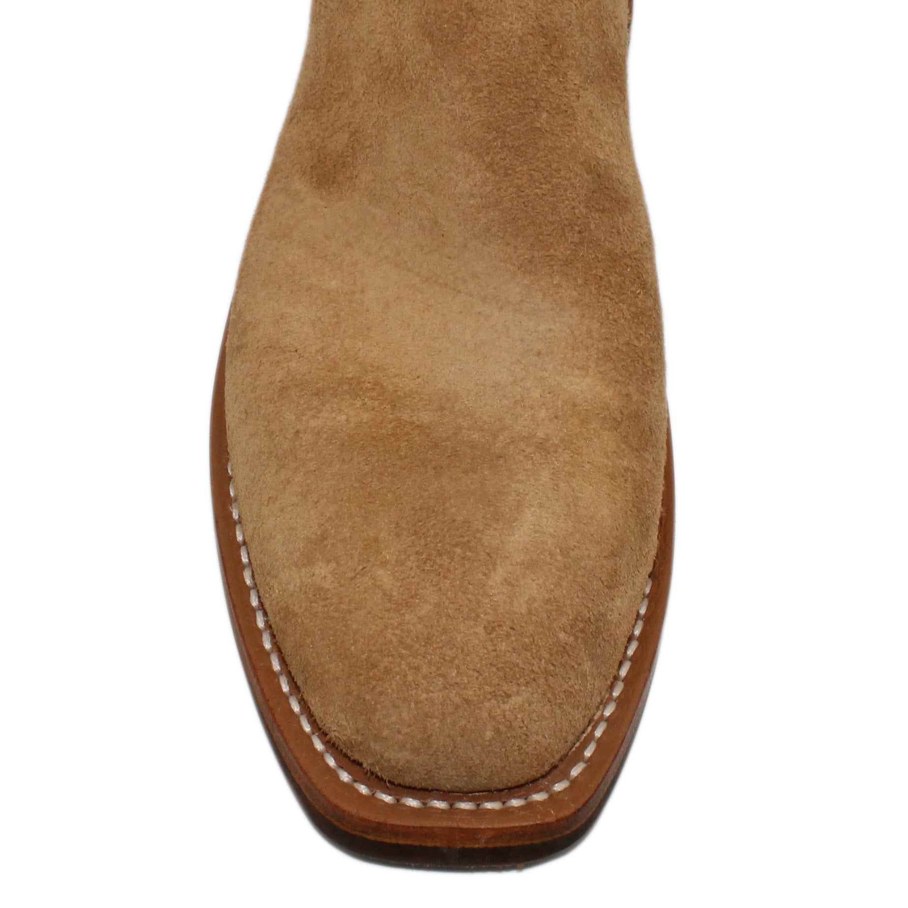 14" Black upper w/ Diamond Stitching

Buckskin Rough Out Steer Vamp

Regular French Square Toe

Underslung Heel