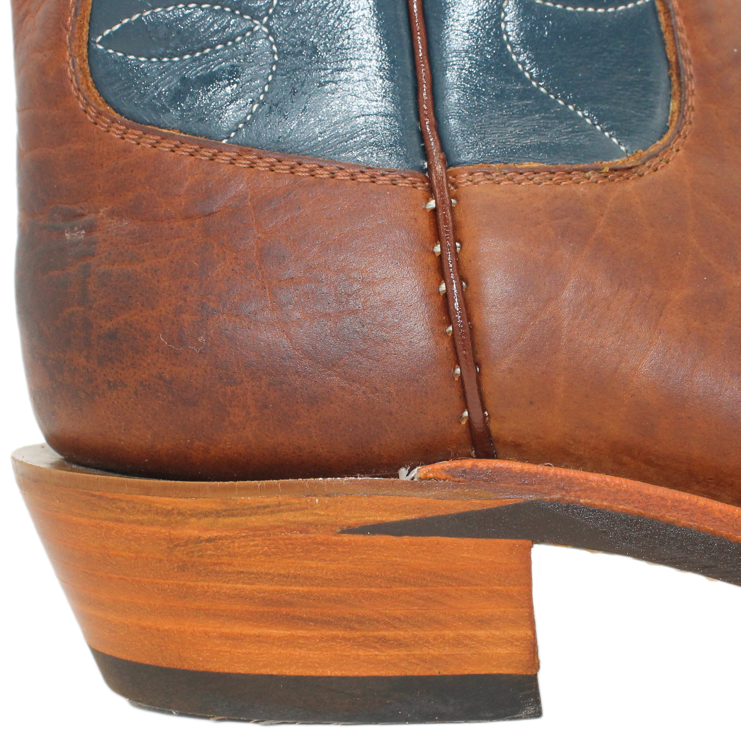 12" Blue Upper w/ Loops Stitching

Bison Vamp

Regular French Toe

Slightly Tapered Heel