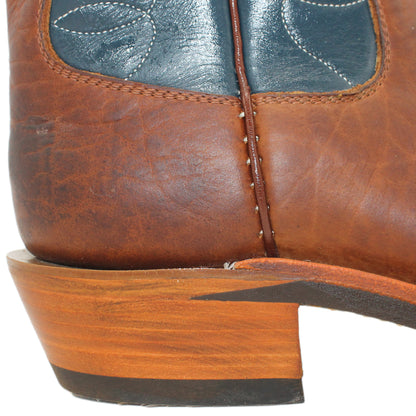 12" Blue Upper w/ Loops Stitching

Bison Vamp

Regular French Toe

Slightly Tapered Heel