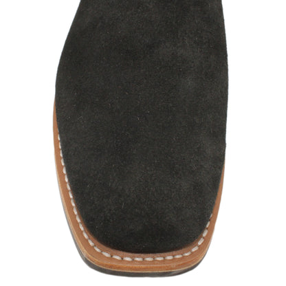 12" Blue Upper w/ Loops Stitching

Black Rough Out Steer Vamp

Wide French Toe

Slightly Tapered Heel
