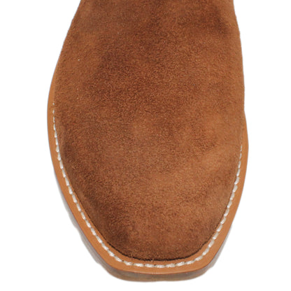 14" Blue Upper w/ Diamond Stitching

Brown Timberjack Rough Out Steer Vamp

Regular French Square Toe

Slightly Tapered Heel