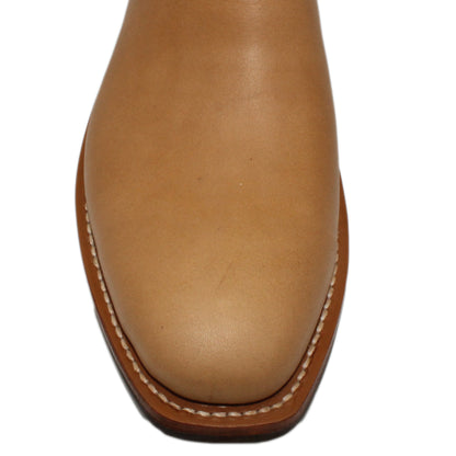 14" Blue upper w/ Diamond Stitching

Buckskin Steer Vamp

Regular French Square Toe

Slightly Tapered Heel