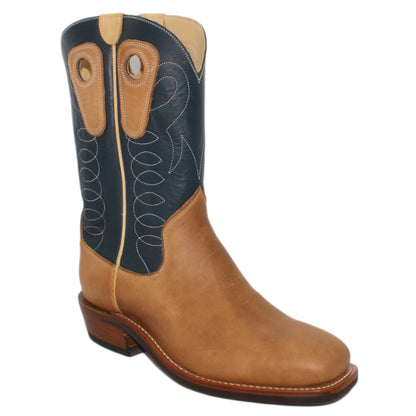 12" Blue upper w/ Loops Stitching

Buckskin Rough Out Steer Vamp

Wide French Square Toe

Slightly Tapered Heel