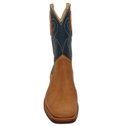 12" Blue upper w/ Loops Stitching

Buckskin Rough Out Steer Vamp

Wide French Square Toe

Slightly Tapered Heel