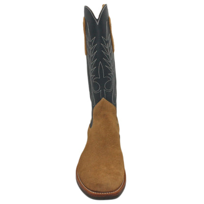 14" Blue Upper w/ Beck Classic Stitching

Buckskin Steer Rough Out Vamp

Regular Forties Square Toe

Slightly Tapered Heel