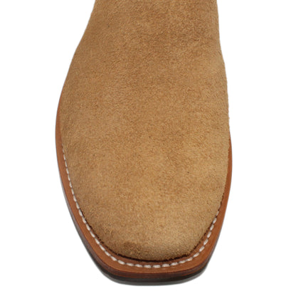 14" Blue Upper w/ Beck Classic Stitching

Buckskin Steer Rough Out Vamp

Regular Forties Square Toe

Slightly Tapered Heel