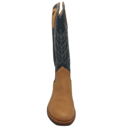 16" Blue Uppers w/ Tulip Stitching

Buckskin Steer Vamp

Regular Forties Square Toe

Slightly Tapered Heel