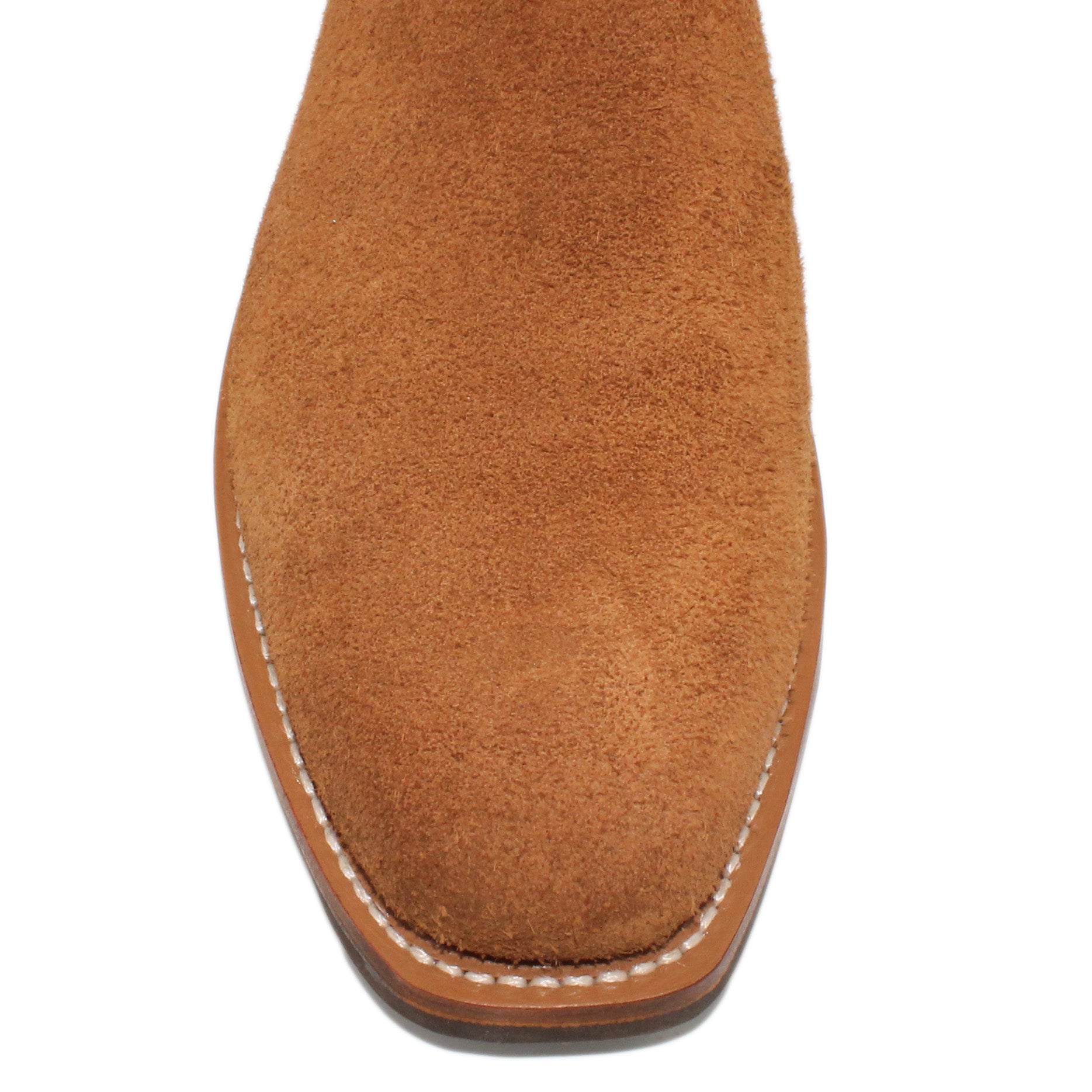 14" Blue Upper w/ Beck Classic Stitching

Tan Timberjack Rough Out Steer Vamp

Regular French Square Toe

Slightly Tapered Heel